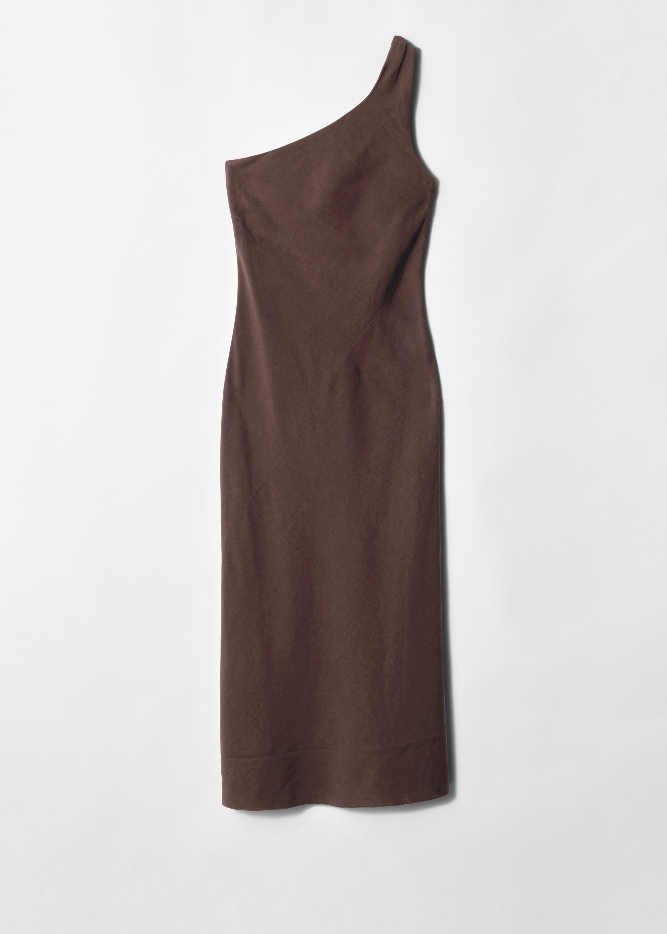 Visualizza immagine più grande: Abito midi monospalla - Marrone scuro - DONNA | H&M IT 5