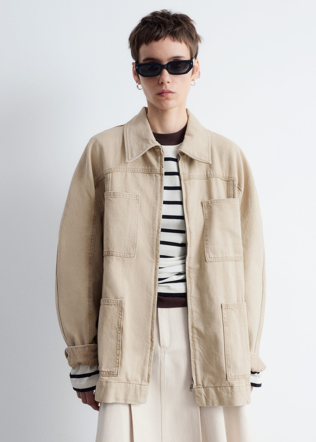 Image of Belted Denim Jacket