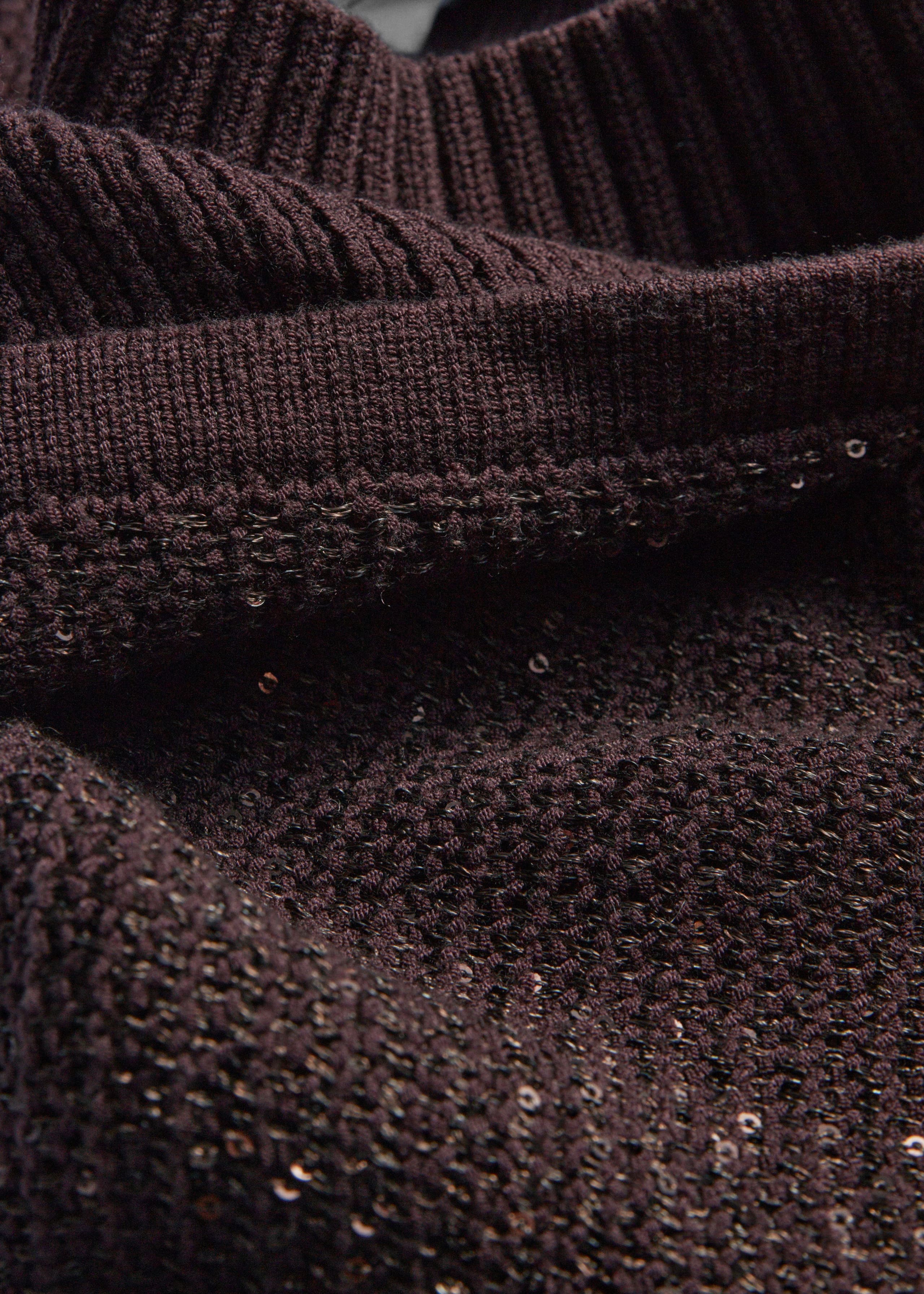 Pull à capuche en maille métallisée - {{variantName}} - Descriptive Detail