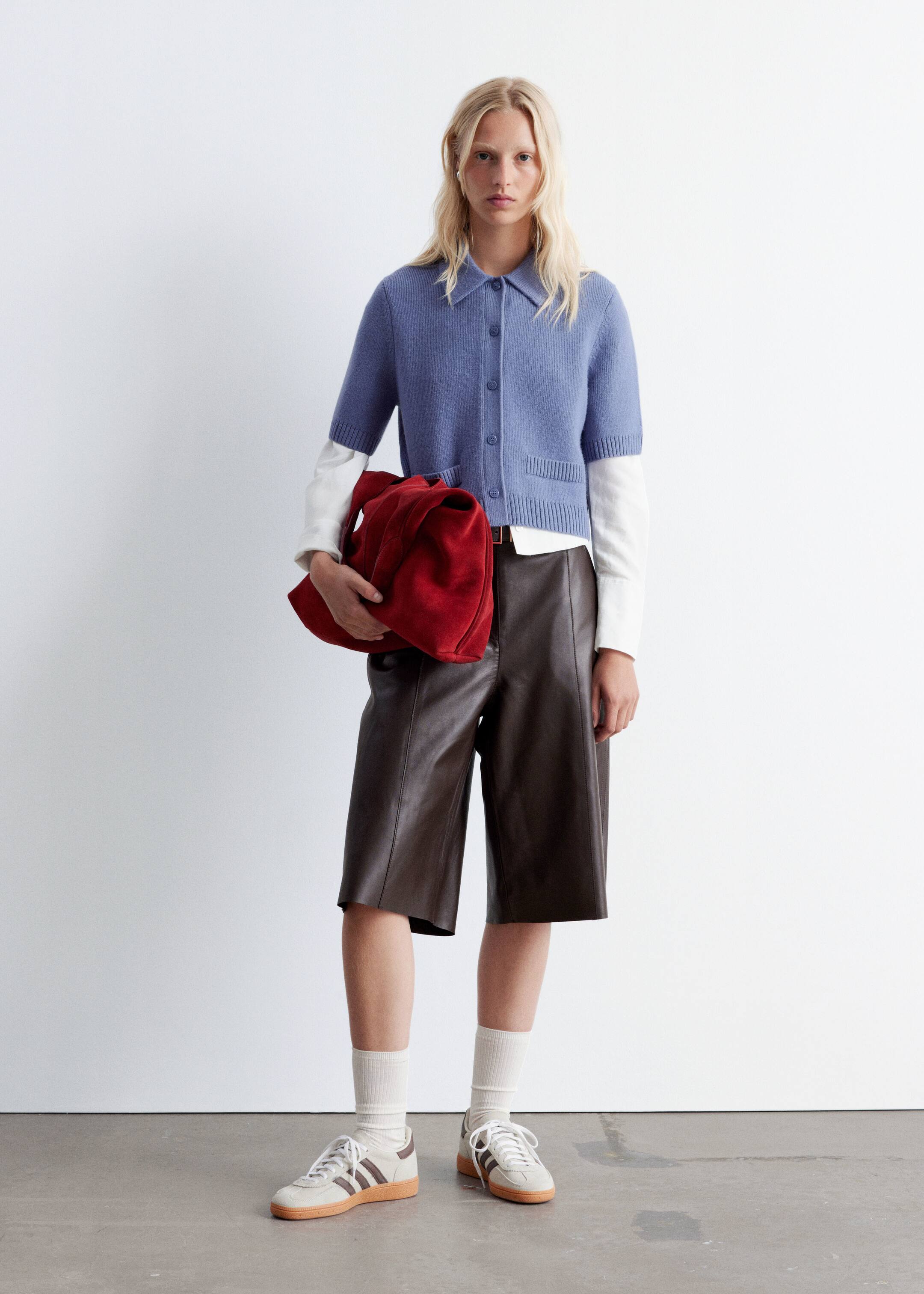 Agrandir l'image: Cardigan en maille à manches courtes - Bleu poudré - FEMME | H&M CH 1
