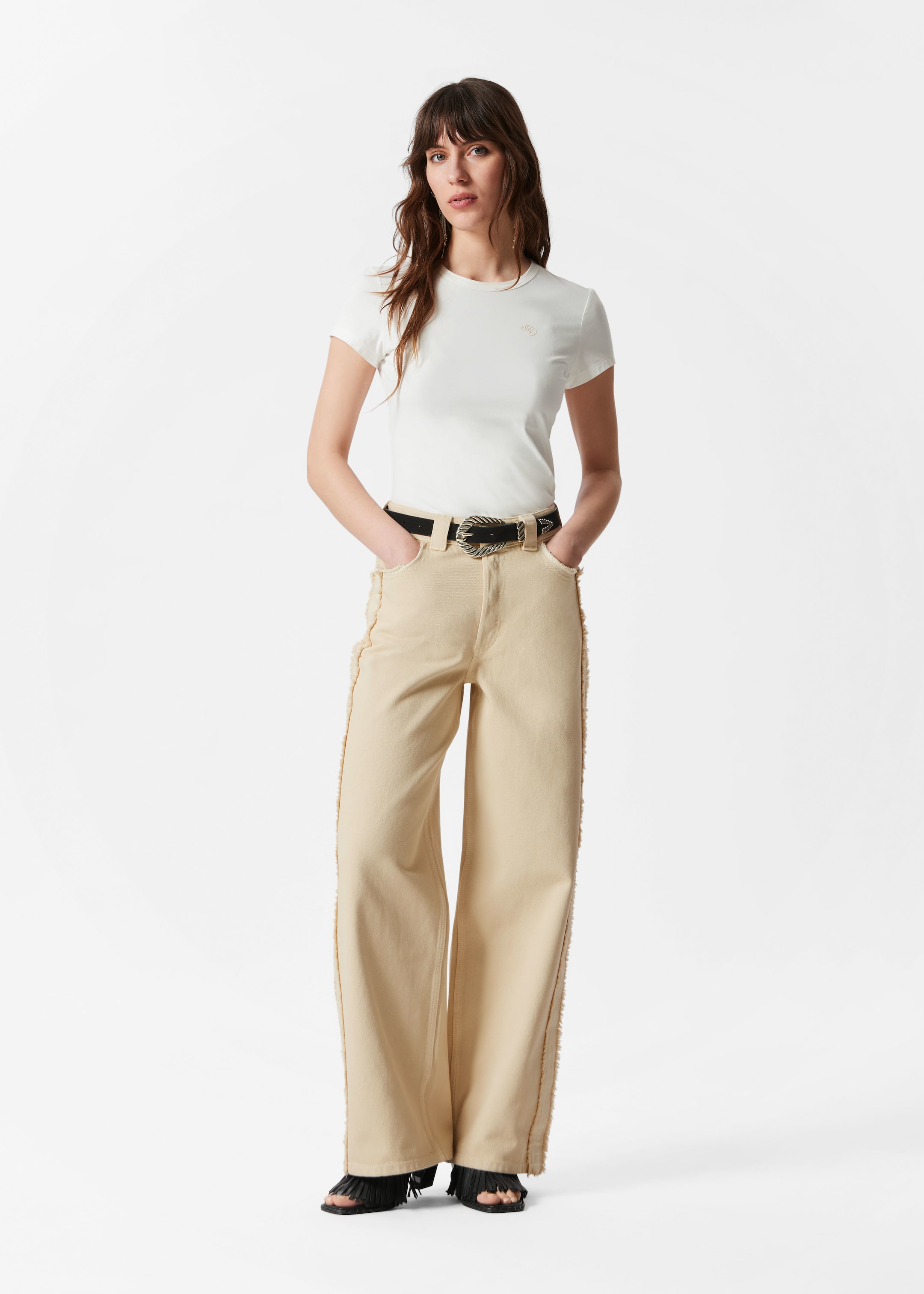 Agrandir l'image: T-shirt brodé - Blanc - FEMME | H&M FR 3