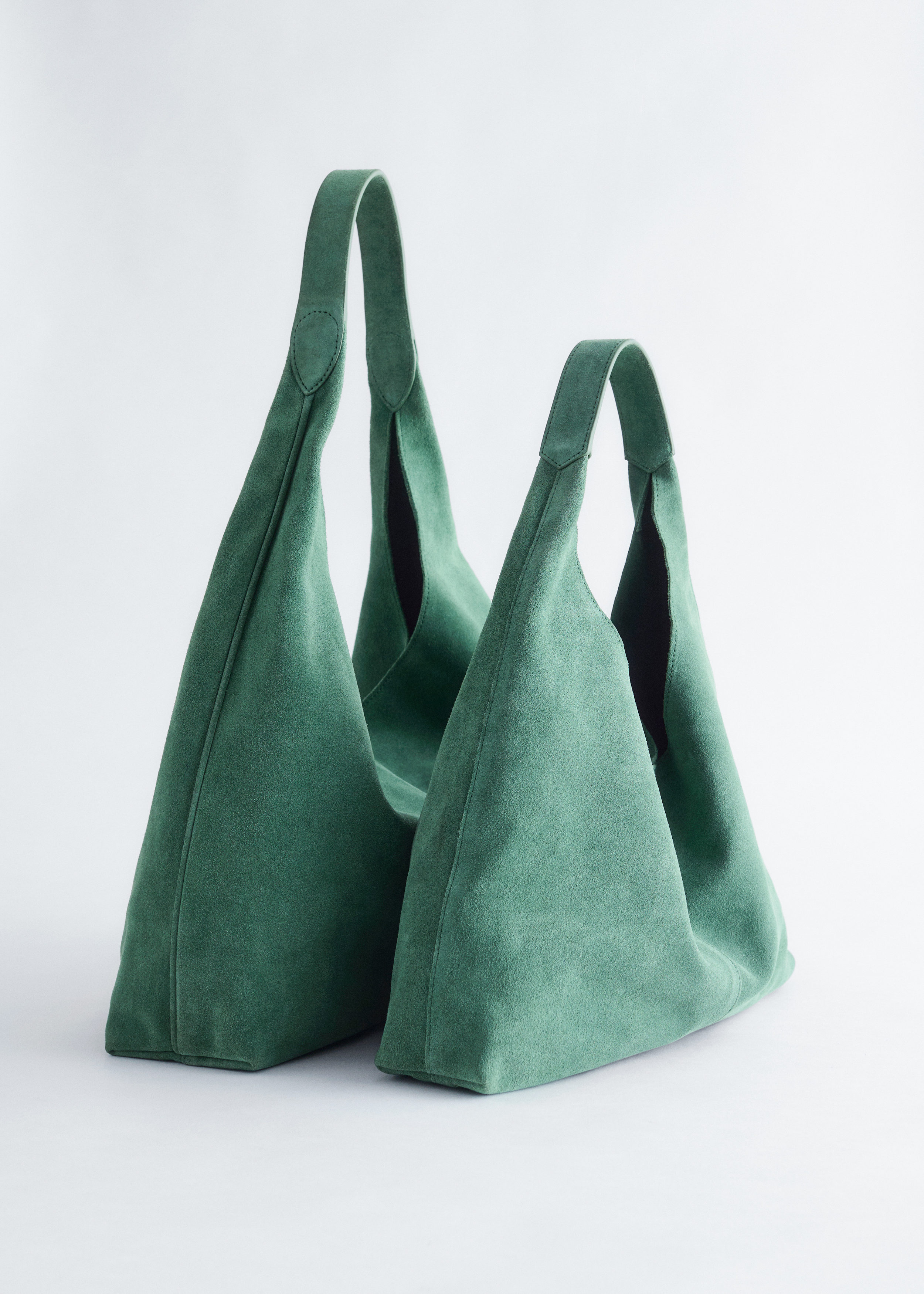 Large Suede Tote Bag - Emerald Green - & Other Stories US