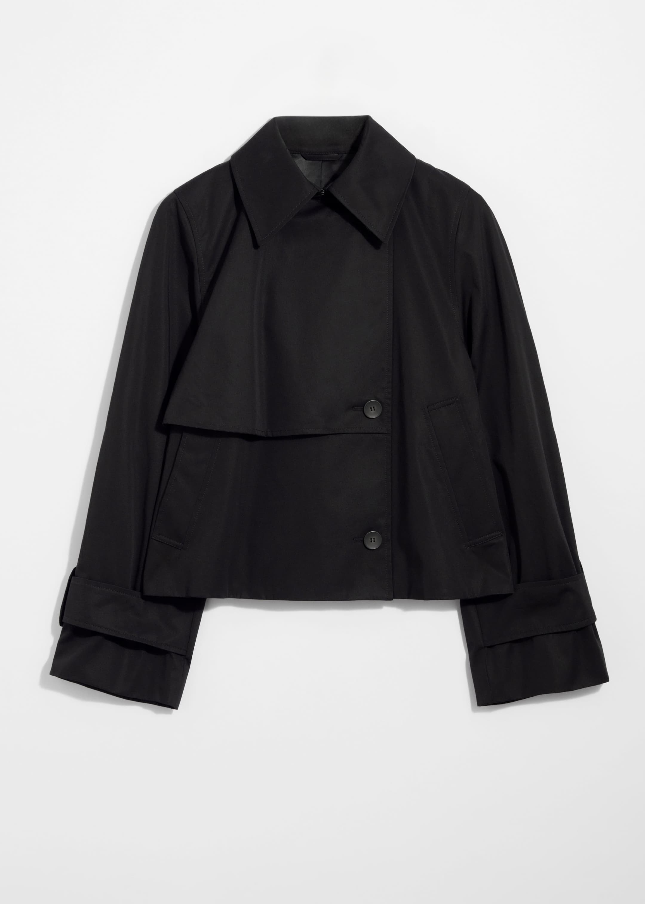View larger image: Short Trench Coat Jacket - Black - Ladies | H&M GB 6