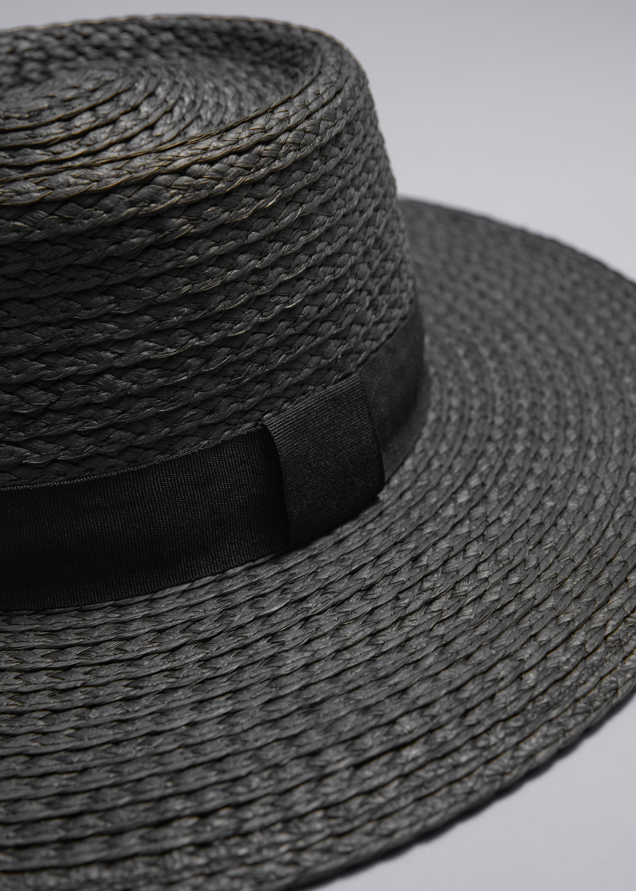 Größeres Bild ansehen: Strohhut mit Ripsbandbesatz - Schwarz - Ladies | H&M DE 2