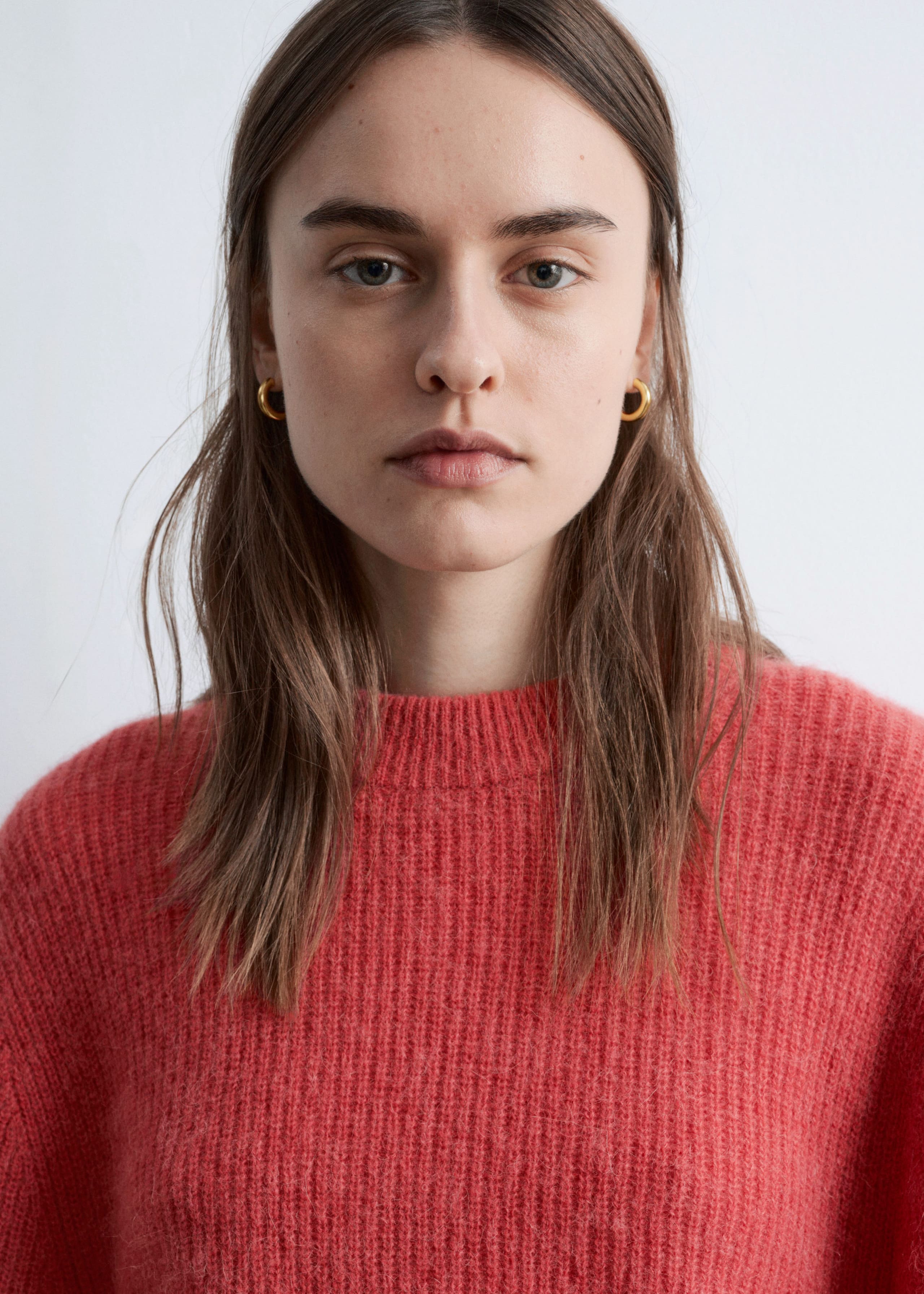 Image of Alpaca-Blend Balloon-Sleeve Jumper