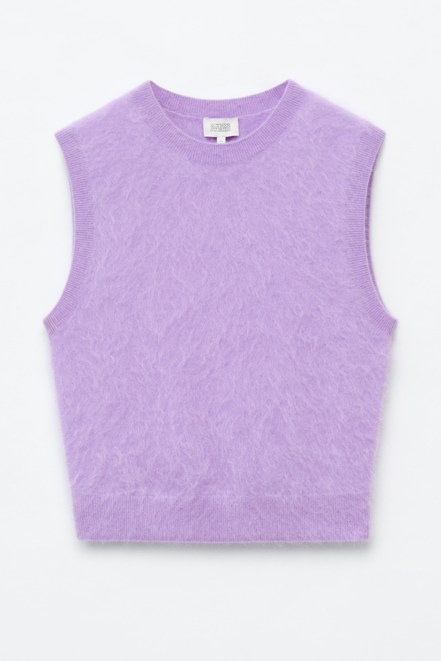 Brushed Cashmere Vest - לילך/אדום כהה/אפור - 1
