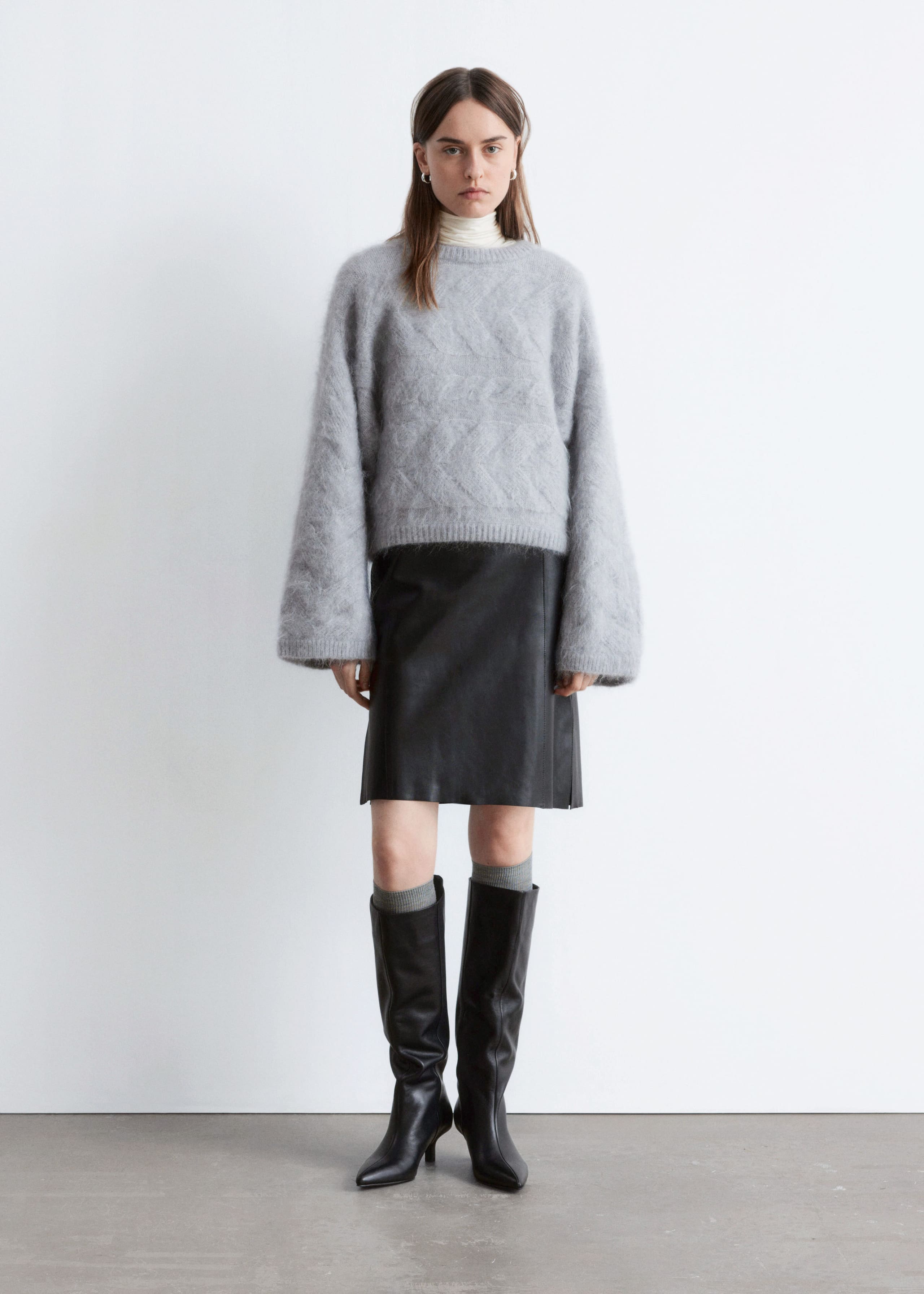 Image of Mohair-Blend Cable-Knit Jumper