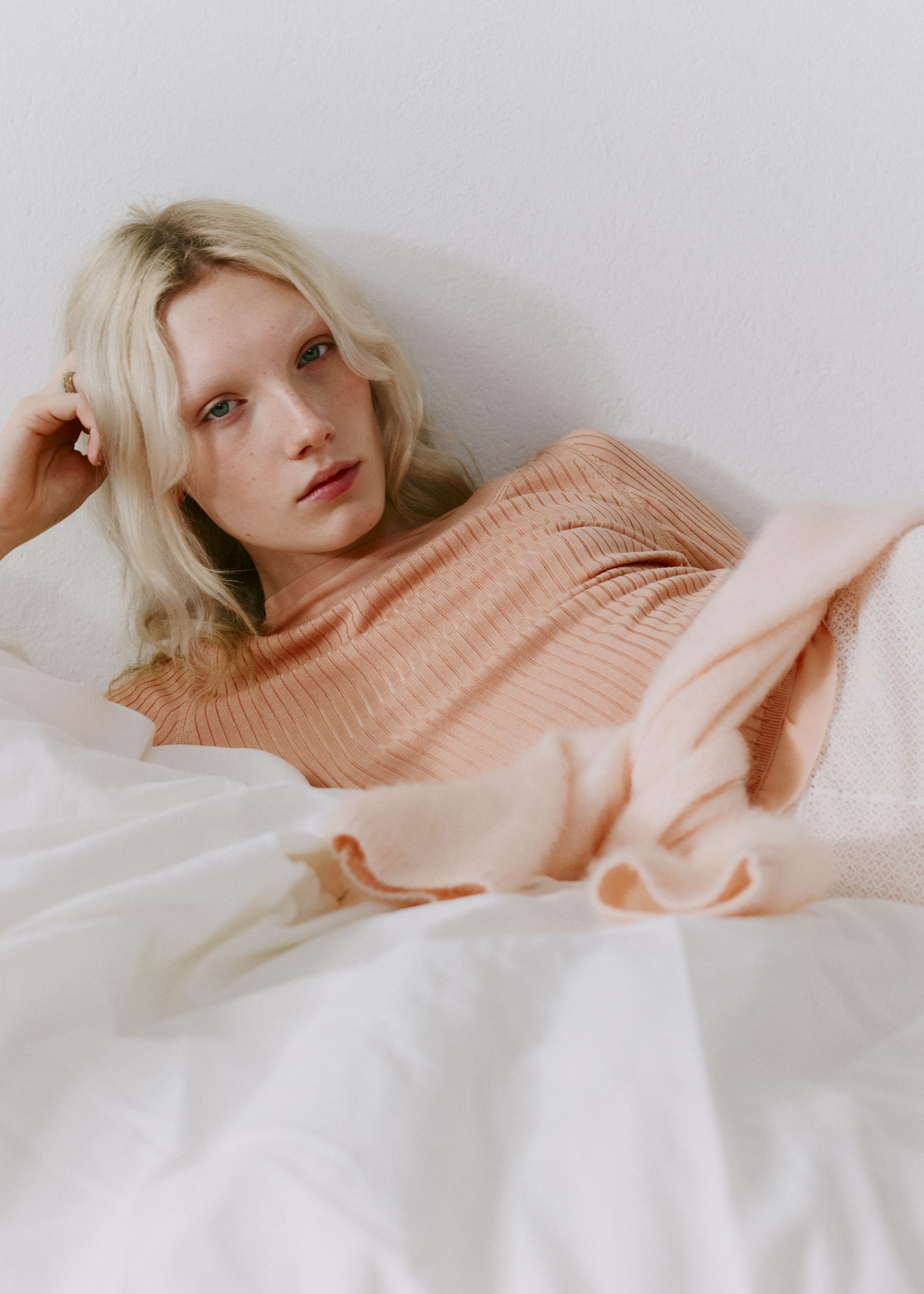 Image of Boat-Neck Rib-Knit Top