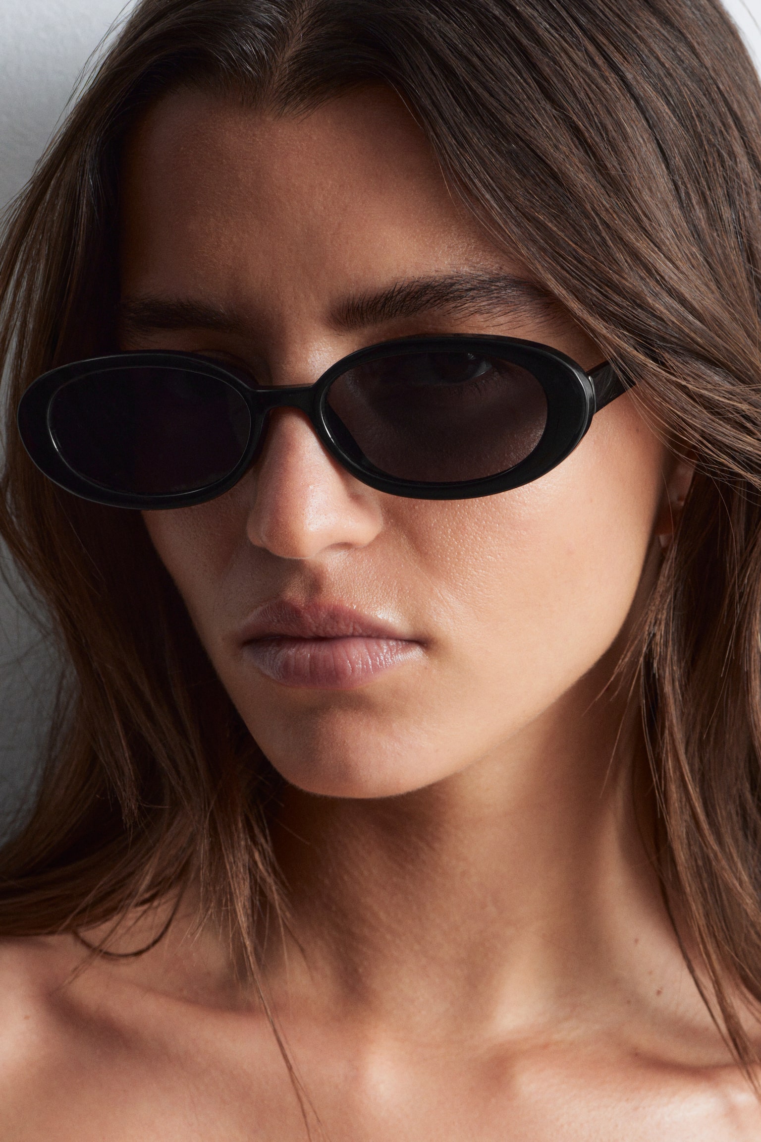 Slanke solbriller med ovalt stel - Sort/Bordeaux - 1