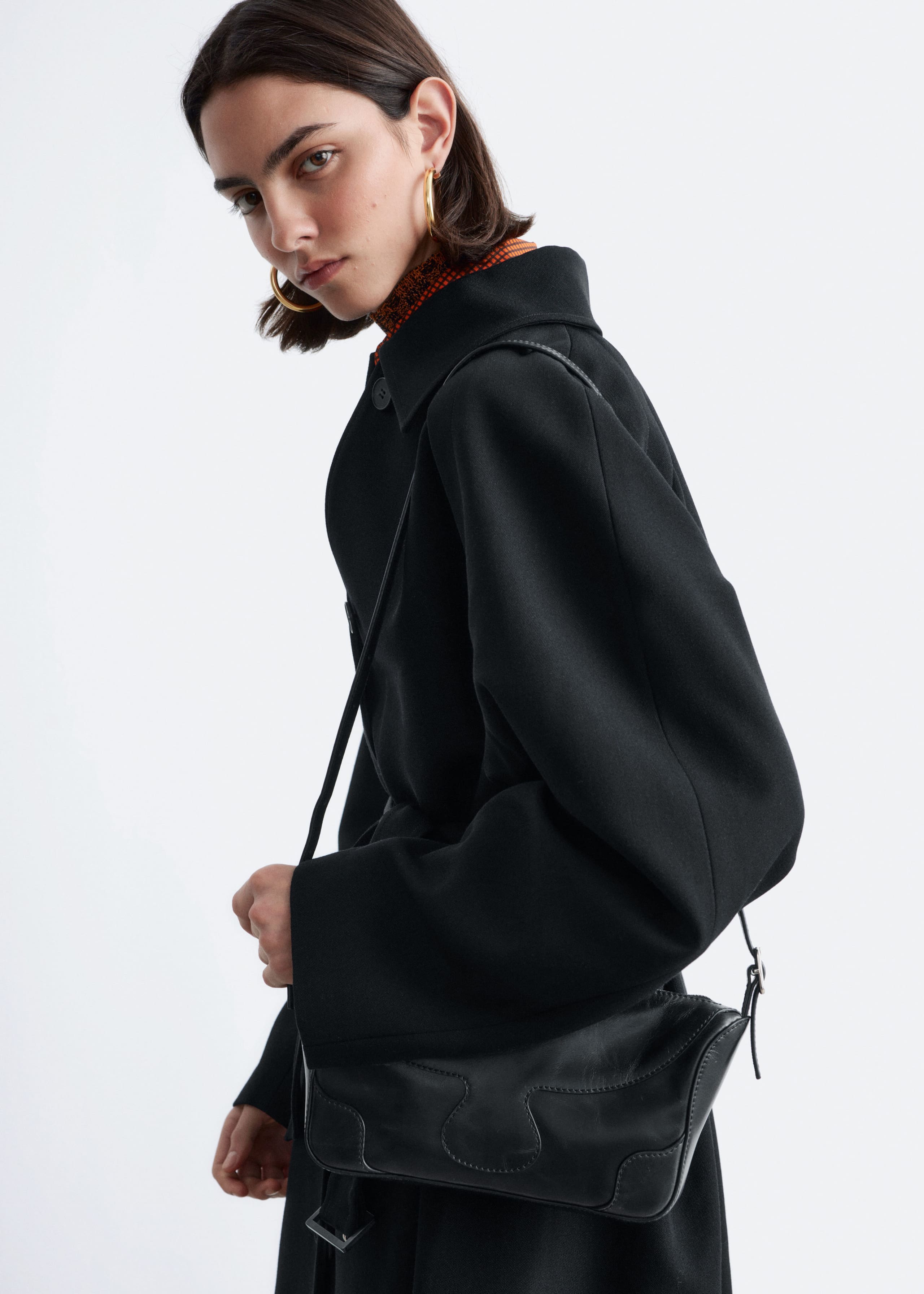 Image of Trenchcoat aus Wolle mit Bindegürtel