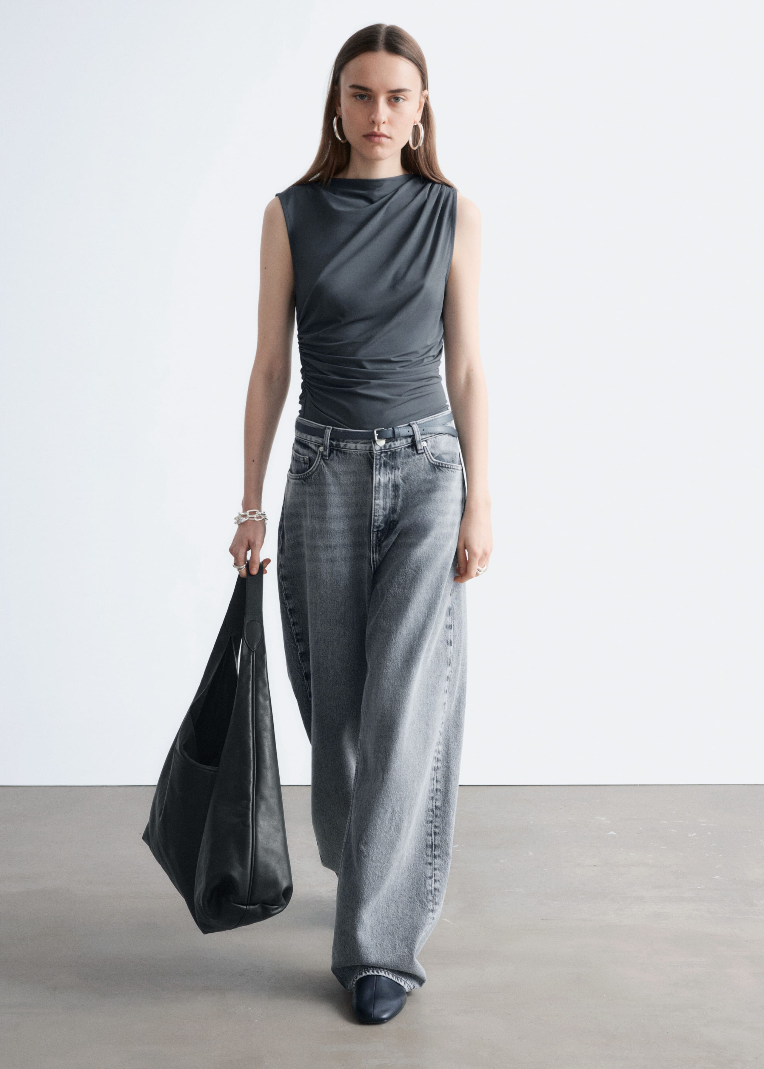 Image of Jersey-Oberteil mit Drapierung