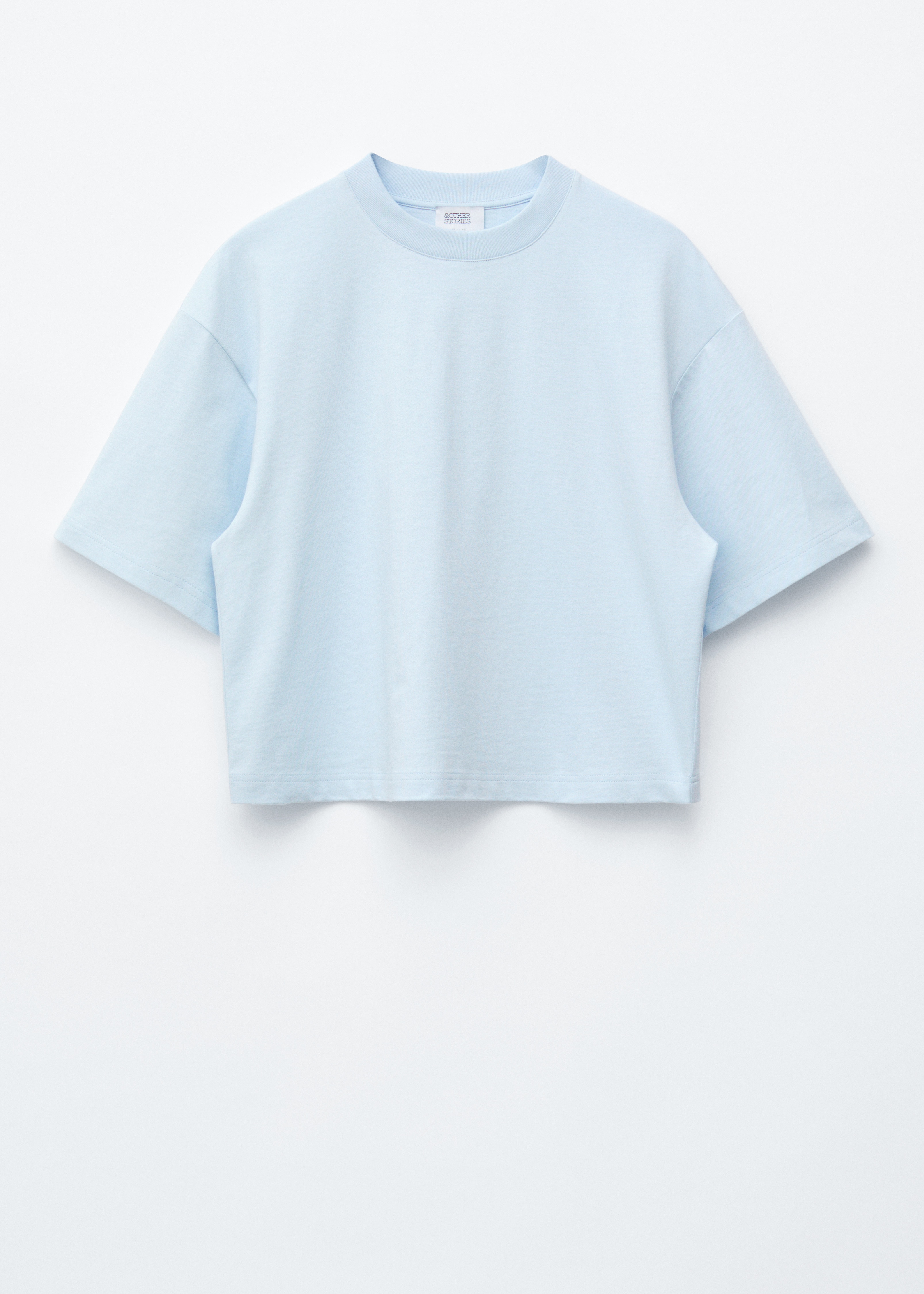 T-shirt structuré - Bleu clair/Jaune/Rouge/Blanc/Noir/Gris/Marron Clair