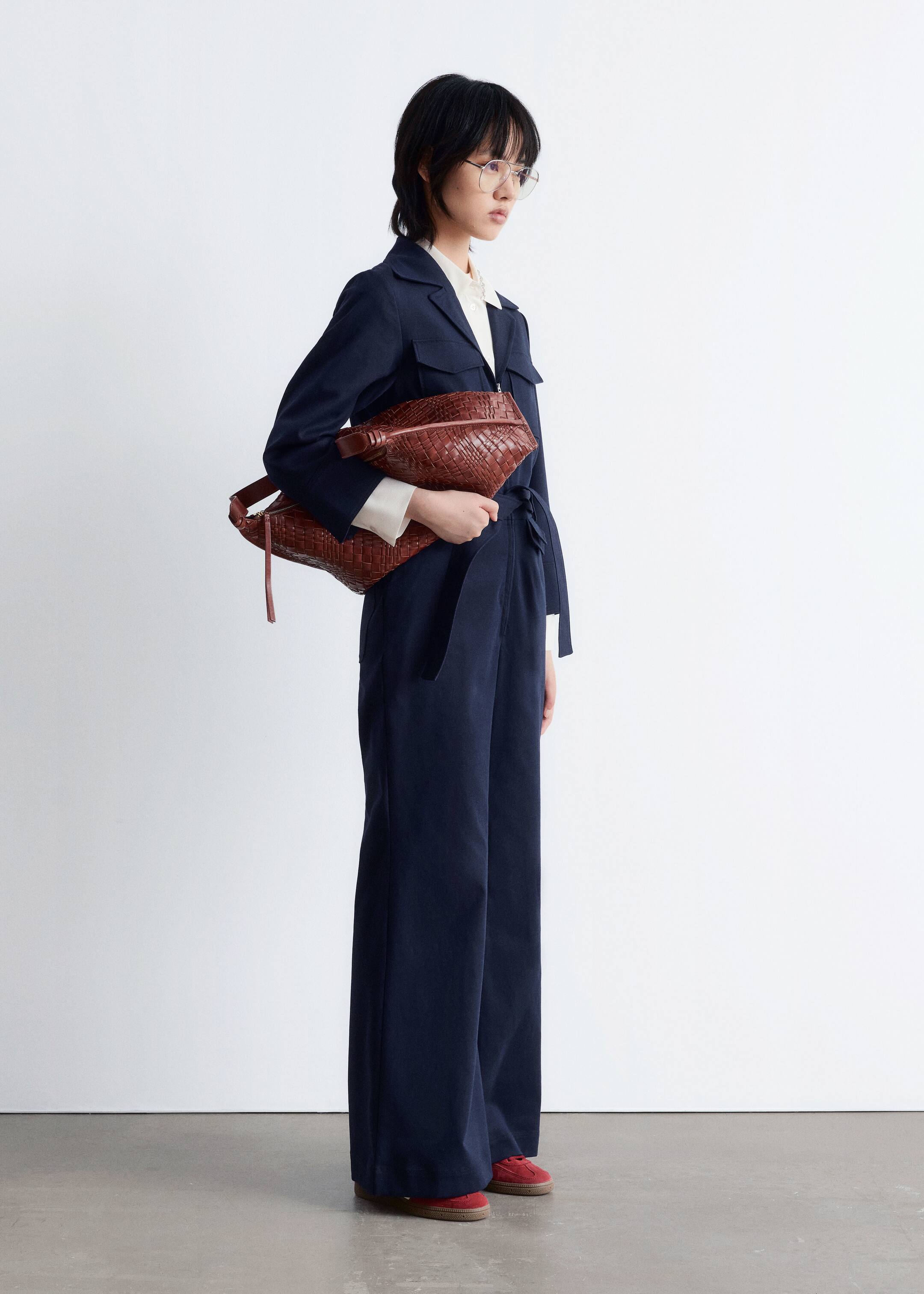 Ingrandisci l'immagine: Belted Utility Jumpsuit - Dark Blue - DONNA | H&M CH 5