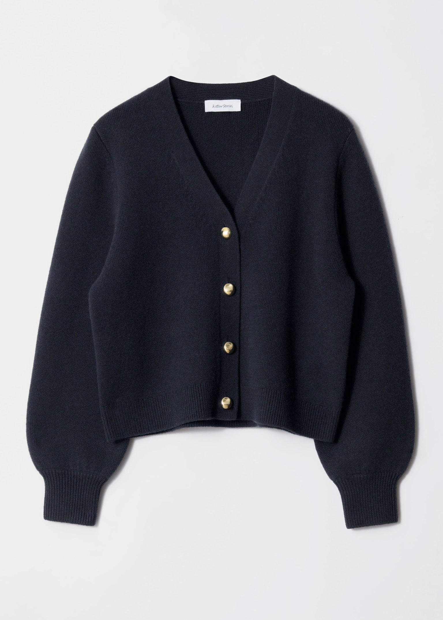 Afslappet strikket cardigan - Mørkeblå