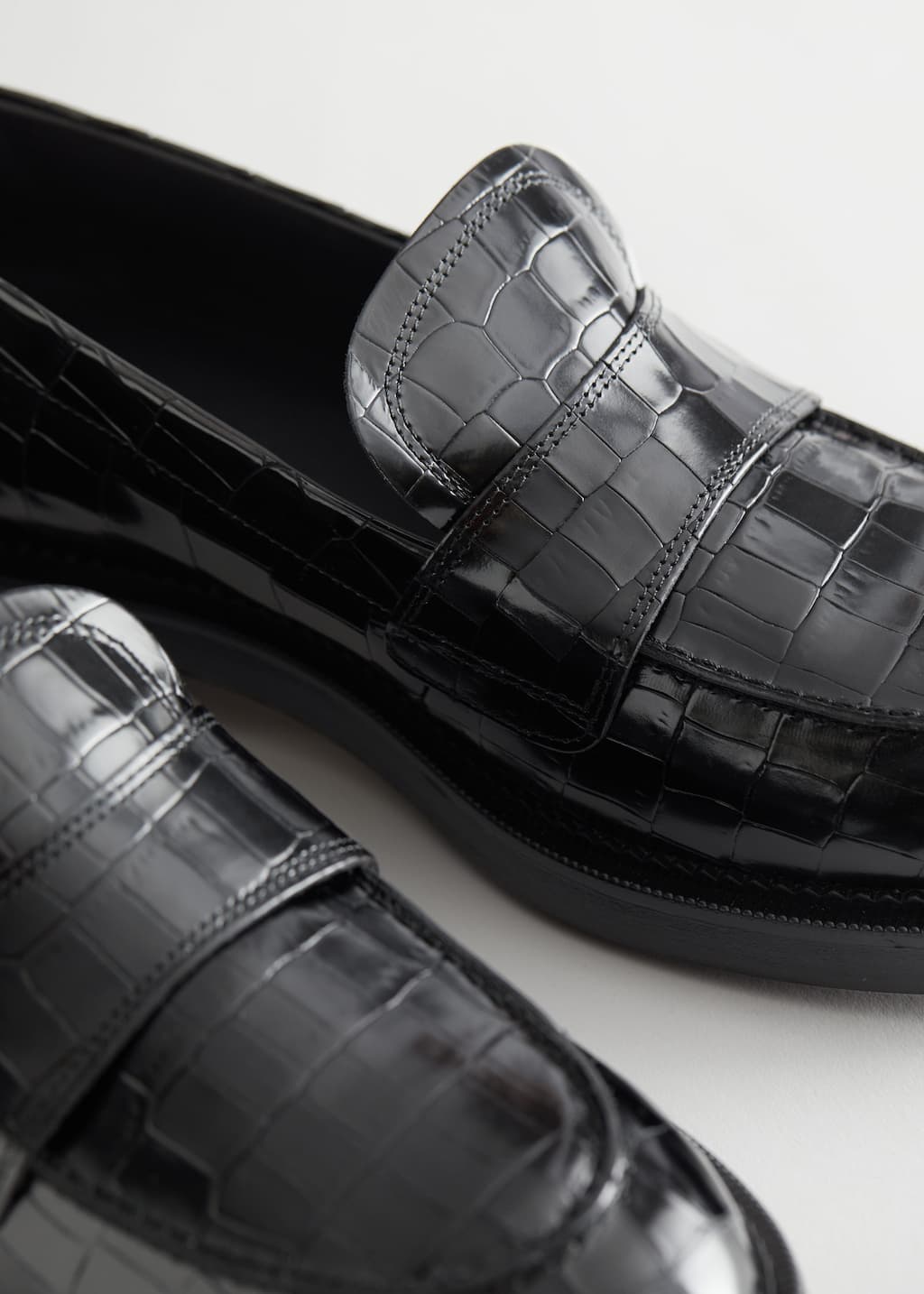 Penny-Loafer aus Leder - {{variantName}} - Beschreibendes Detail