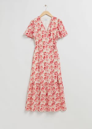 White/Red Floral Print