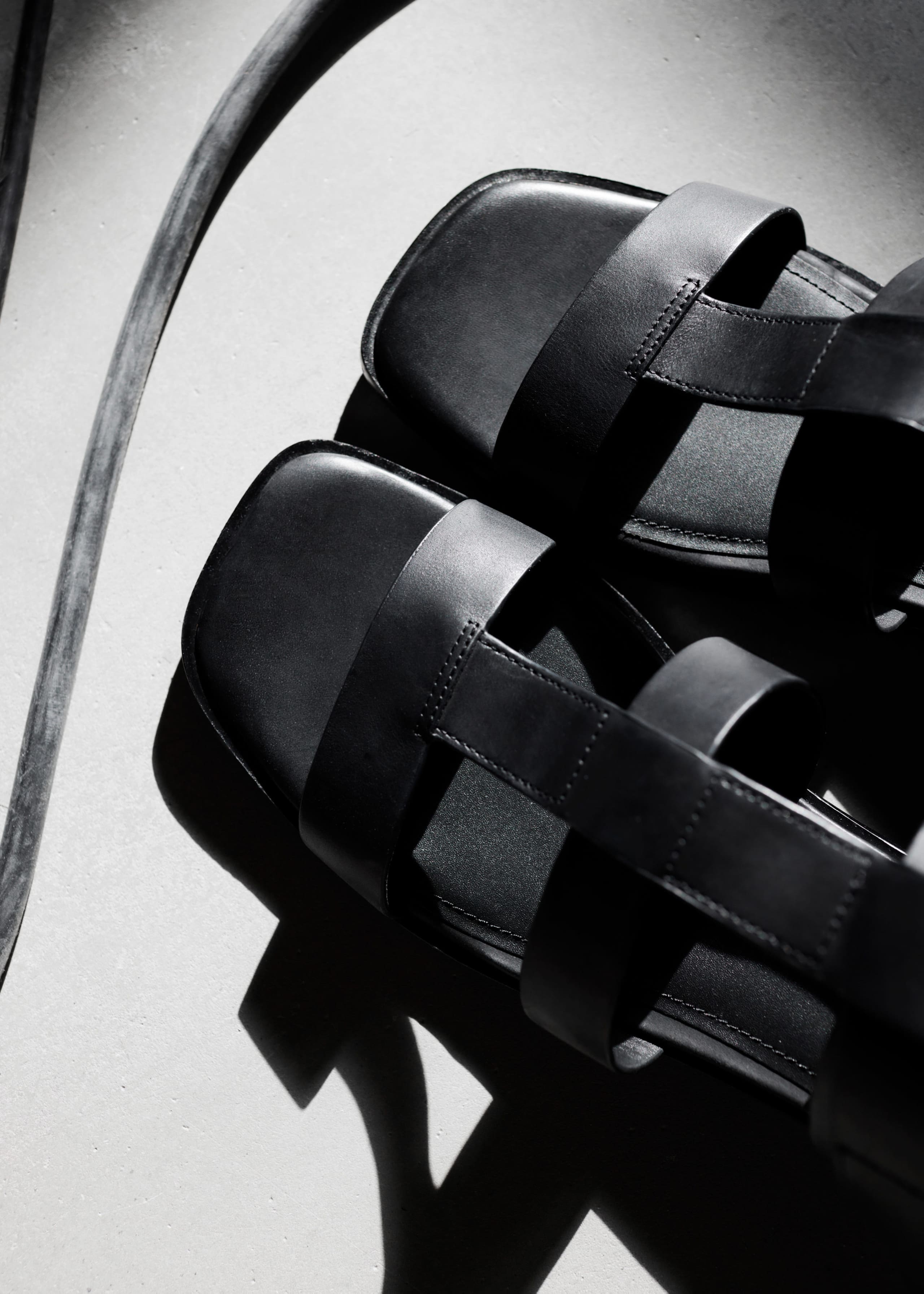 Image of Ankle-Strap Leather Sandals
