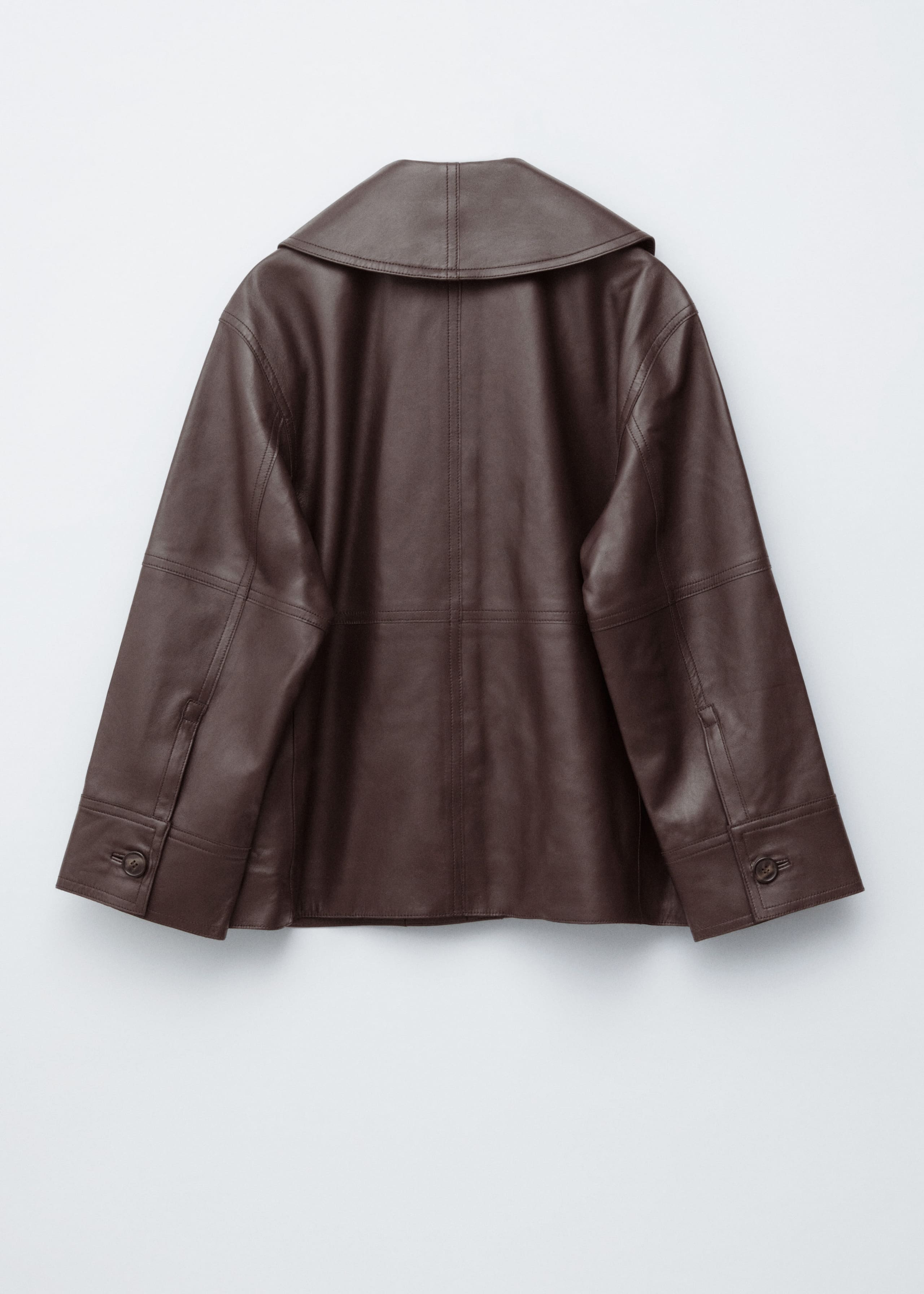 Image of Boxy Nappa Leather Jacket