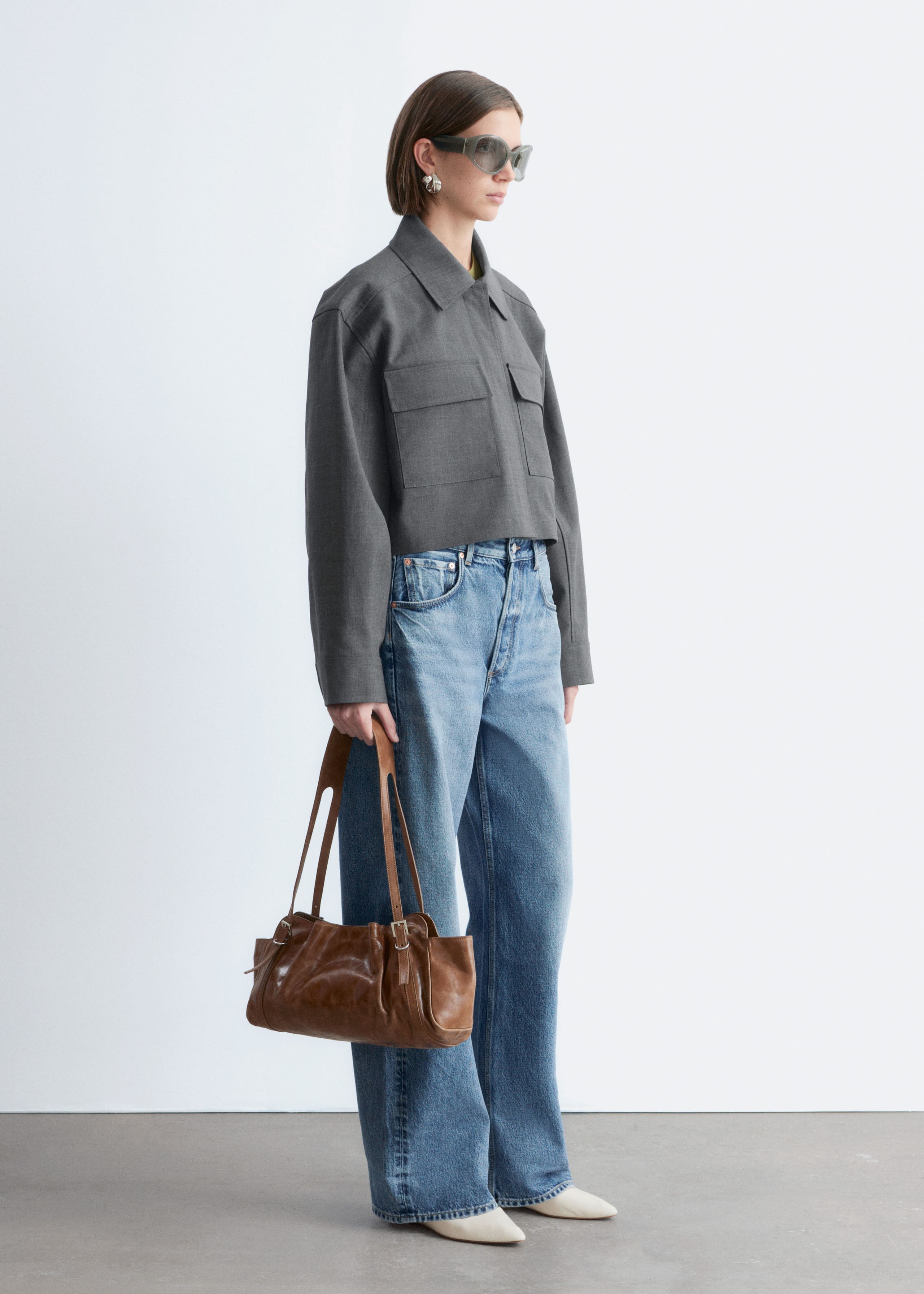 Image of Cropped Wool Jacket