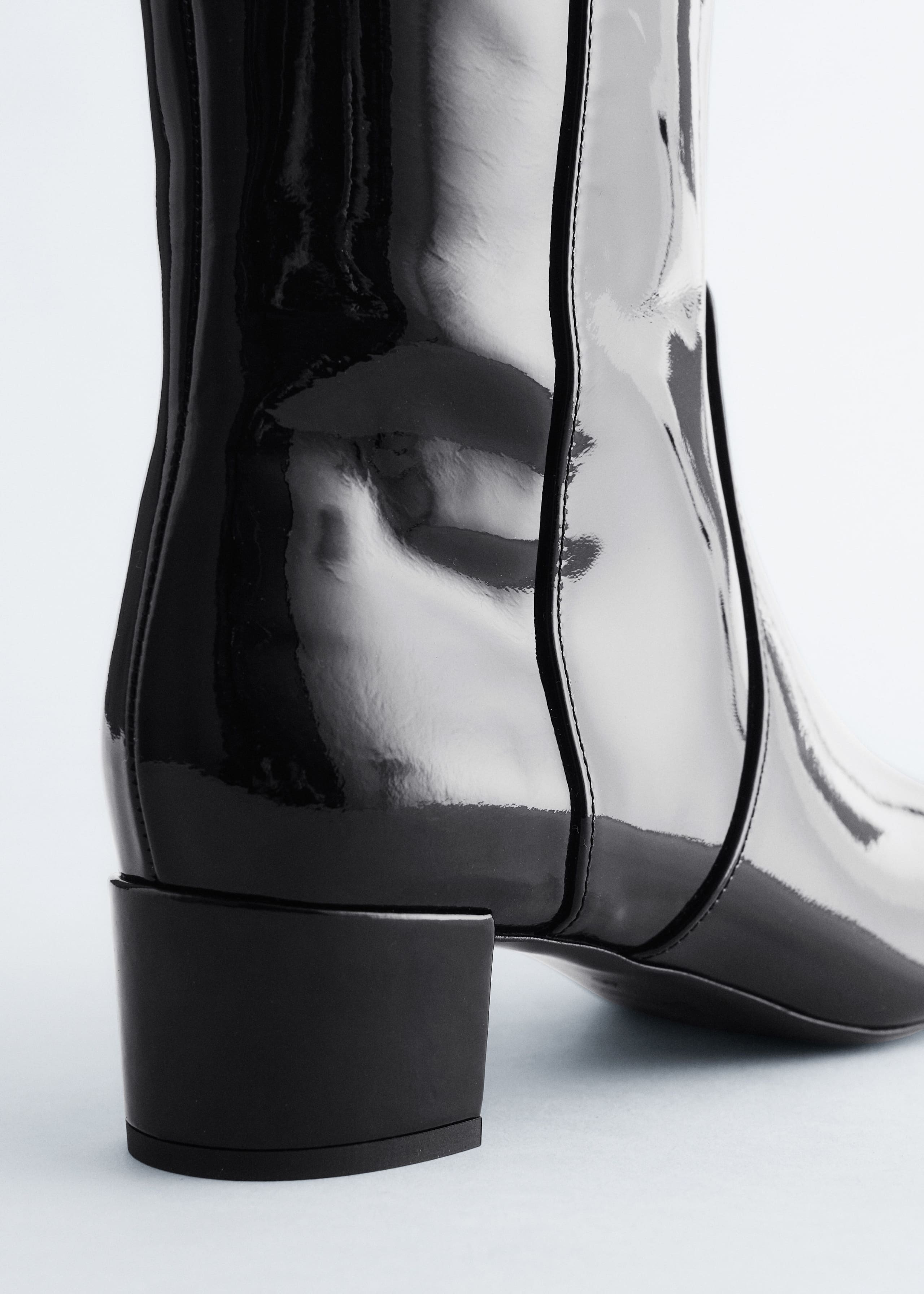 Image of Heeled Leather Knee Boots