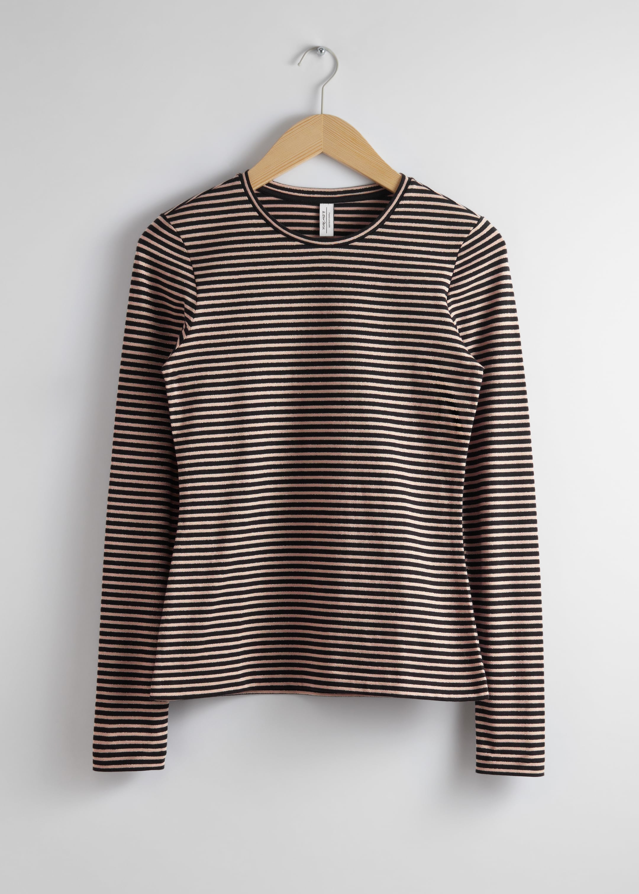 Ingrandisci l'immagine: Striped Glitter Top - Black/Beige Stripes - DONNA | H&M CH 1