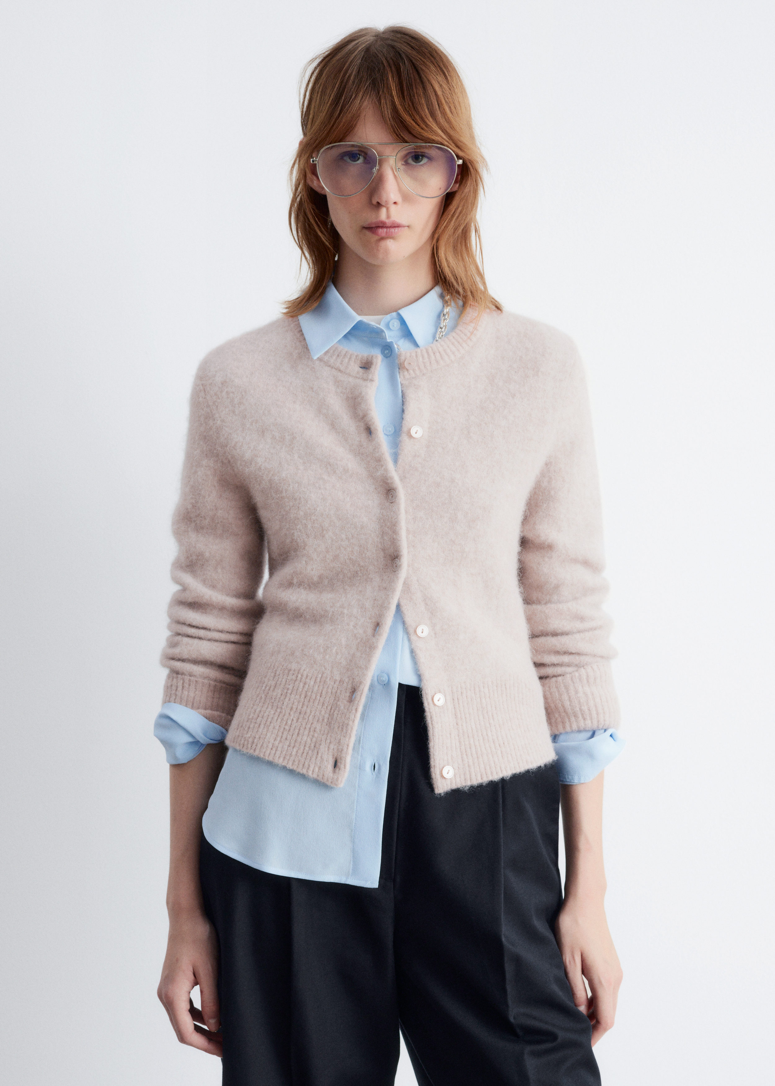 Image of Alpaca-Blend Knit Cardigan