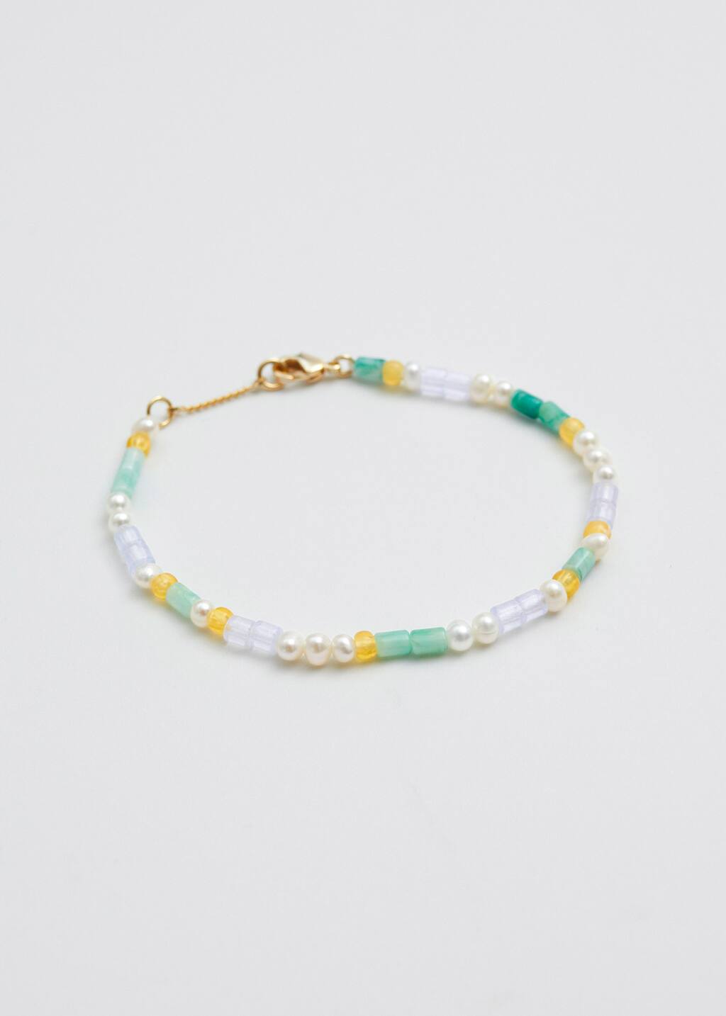 DelicateBeadedPearlBracelet - Jade/Lemon/Pearl - Natura morta