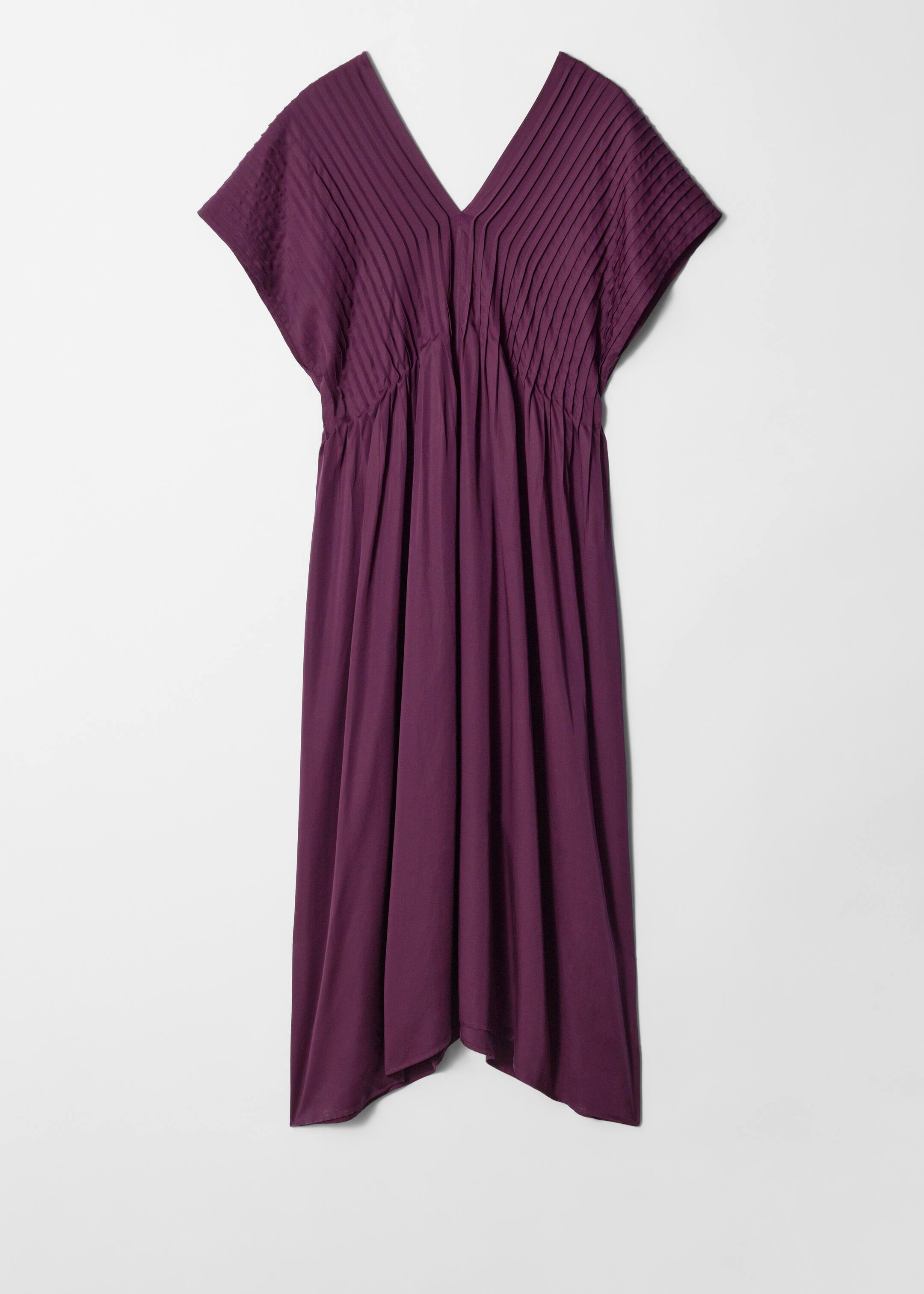 Vezi imaginea mai mare: Pleated Dolman Midi Dress - Violet închis - FEMEI | H&M RO 5