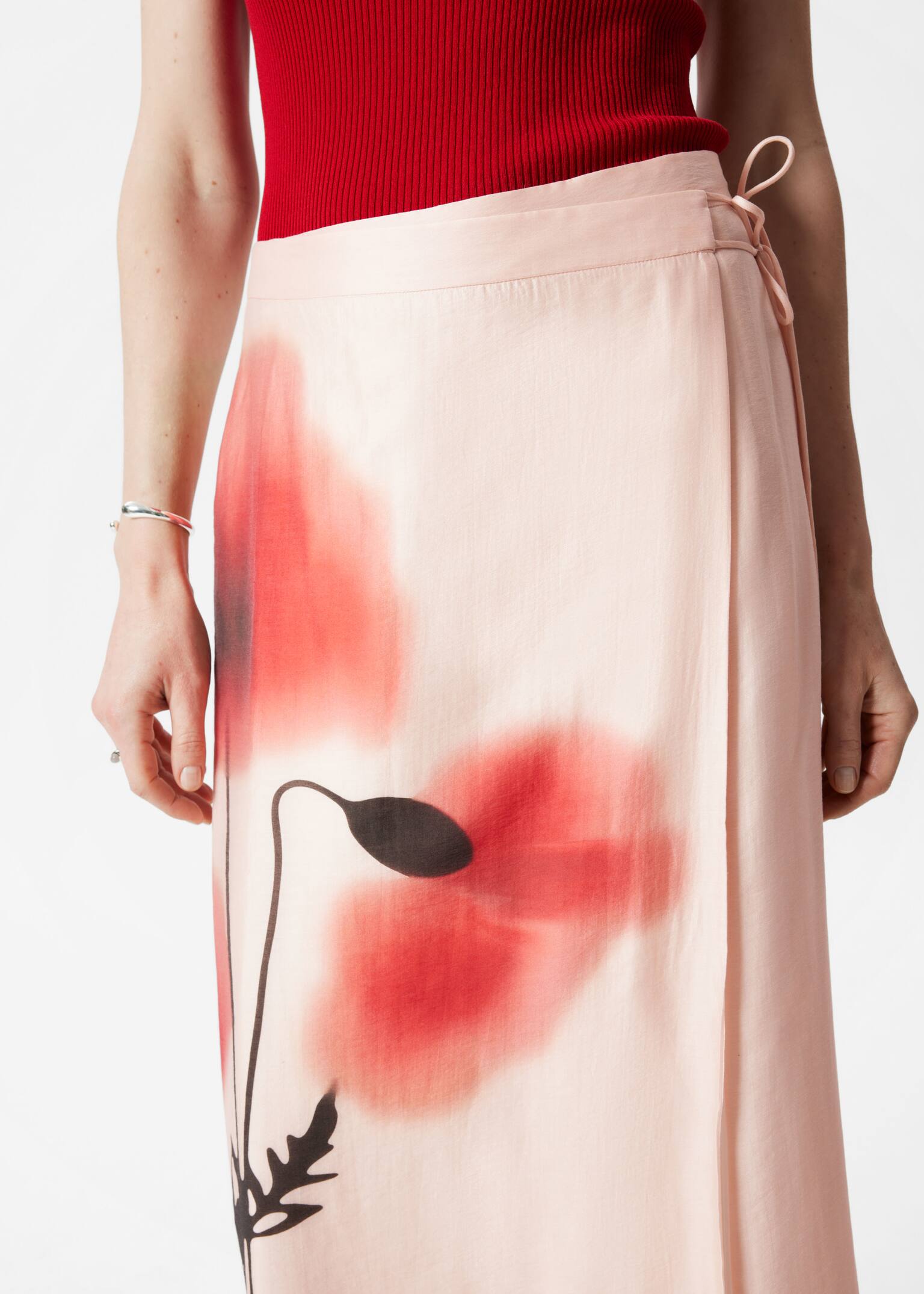 Maxi gonna a portafoglio - Rosa/Rosso - 5