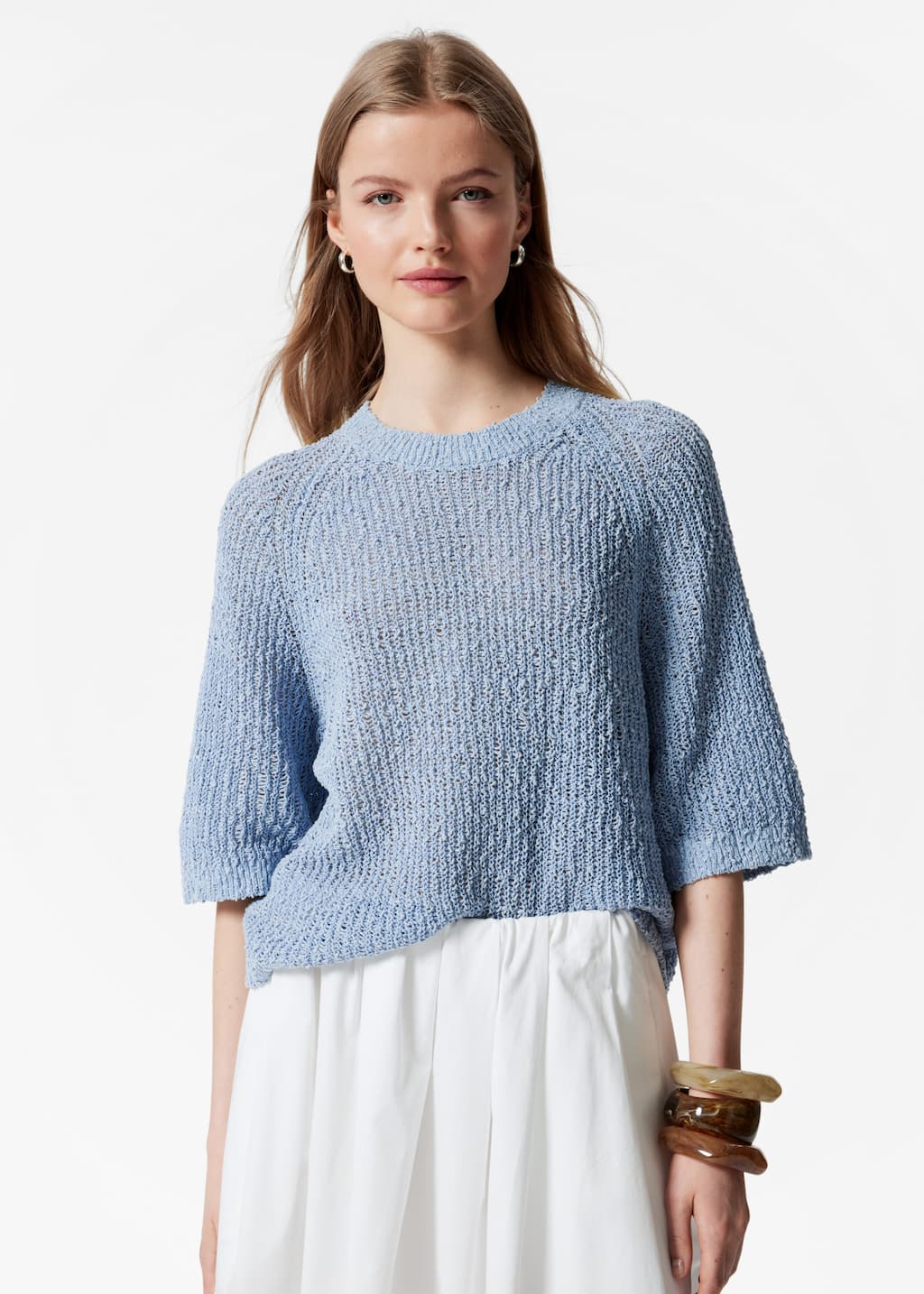 Image of Knitted Silk-Blend t-shirt