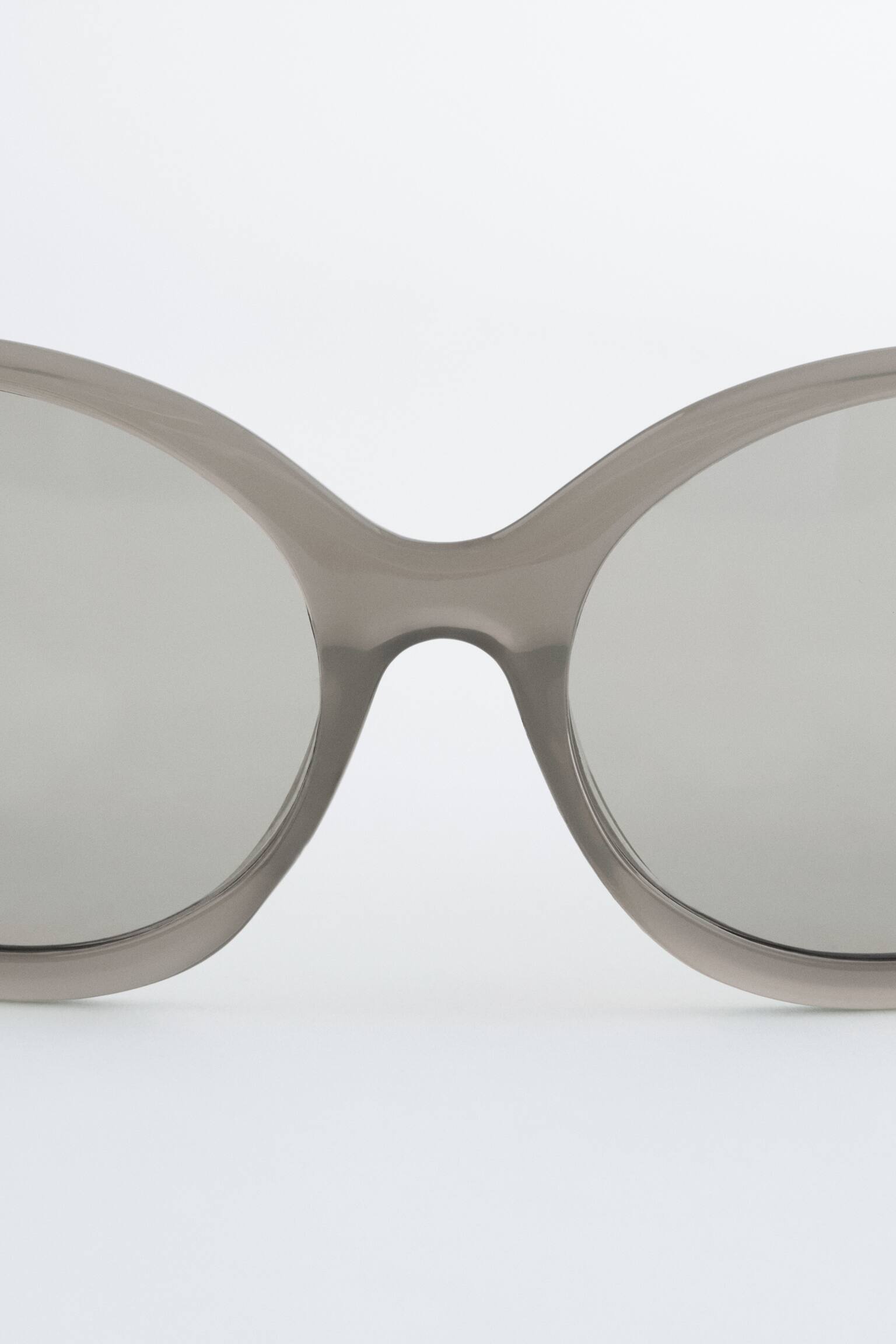 Duże owalne okulary przeciwsłoneczne - Szary/Przydymiony róż/Czarny - 3