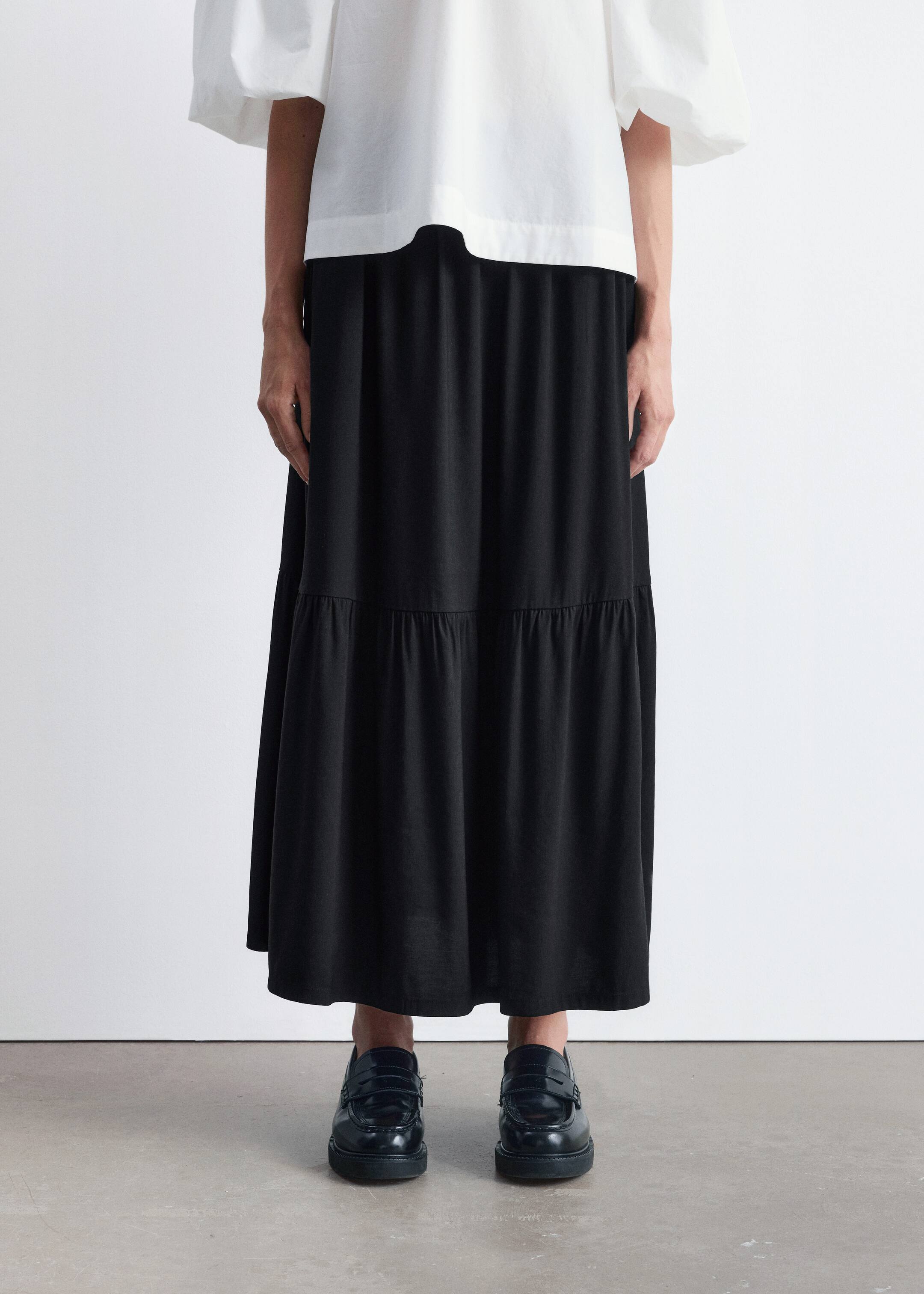 Zobacz większy obraz: Warstwowa spódnica midi - Czarny - ONA | H&M PL 2