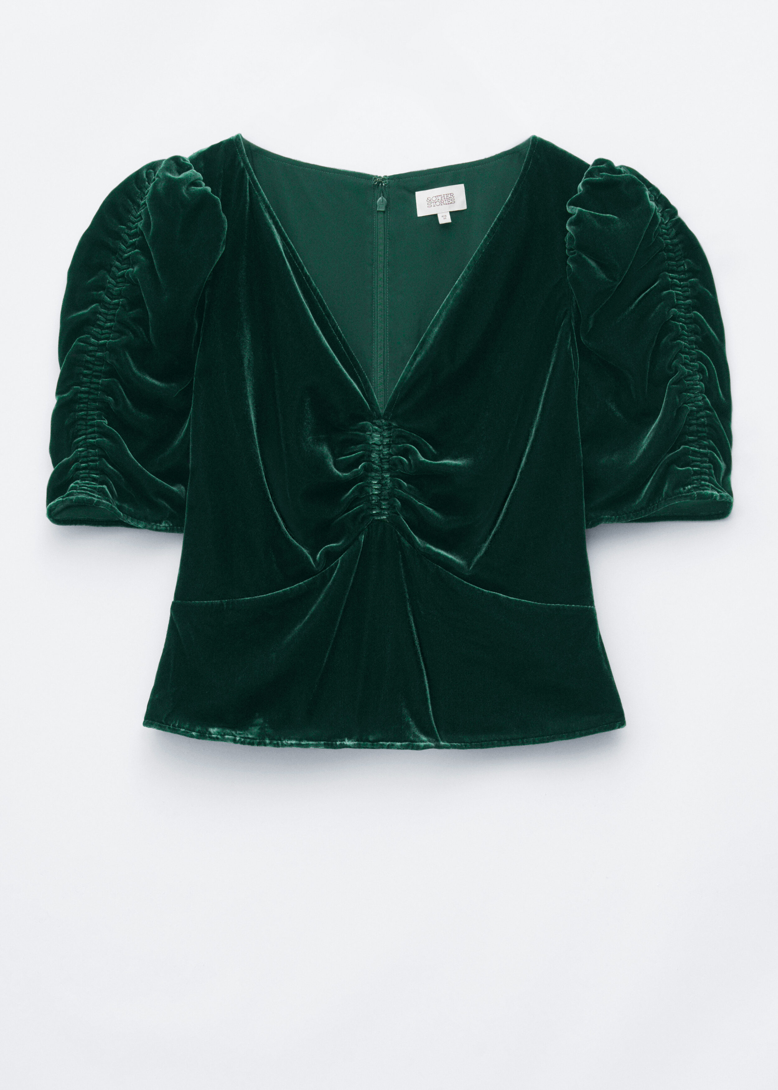 Ruched Velvet Top by & Other Stories