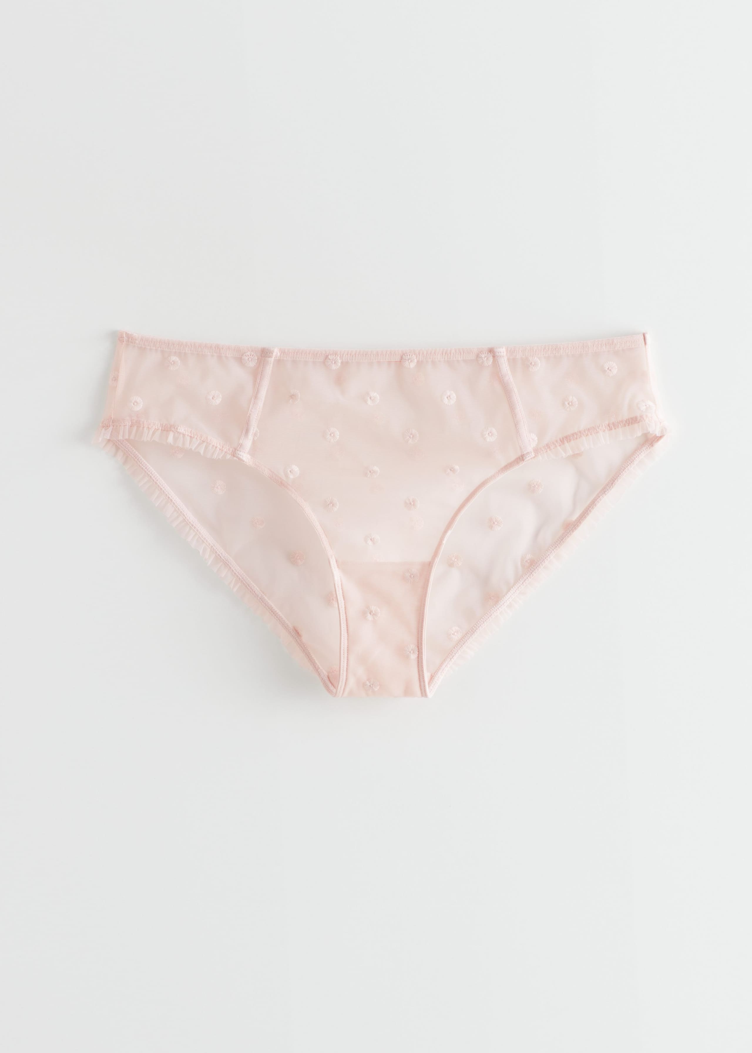 SheerEmbroideredDottedBriefs - Black Polka Dot - Natura morta