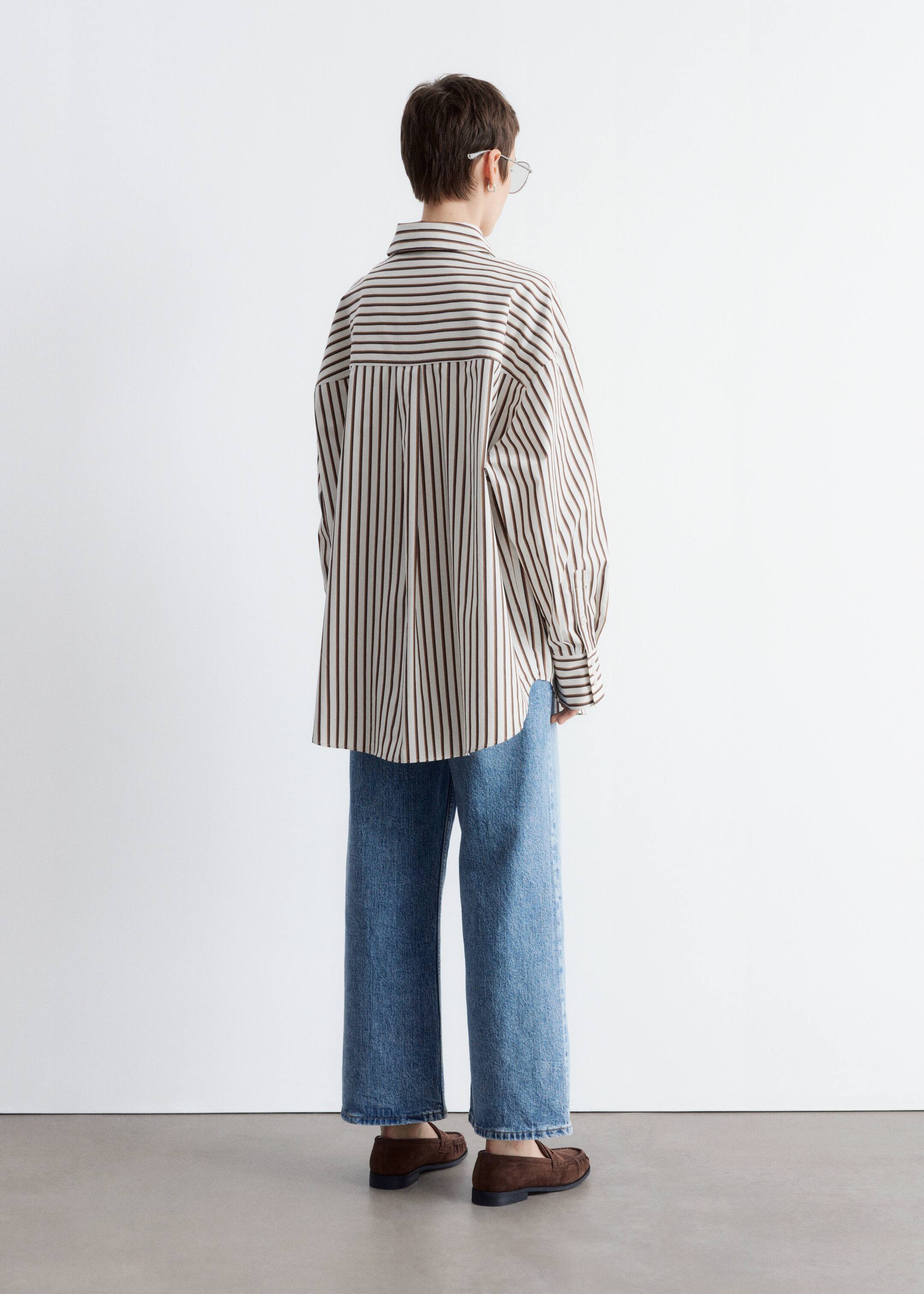 Grotere afbeelding bekijken: Oversized overhemd - Wit/bruine strepen - DAMES | H&M NL 6