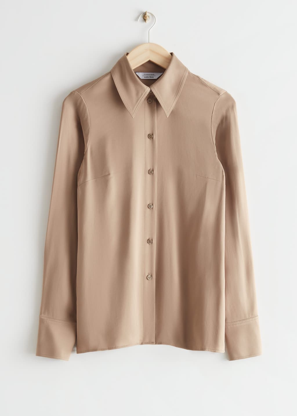 Satin Shirt - Beige - Bodegón