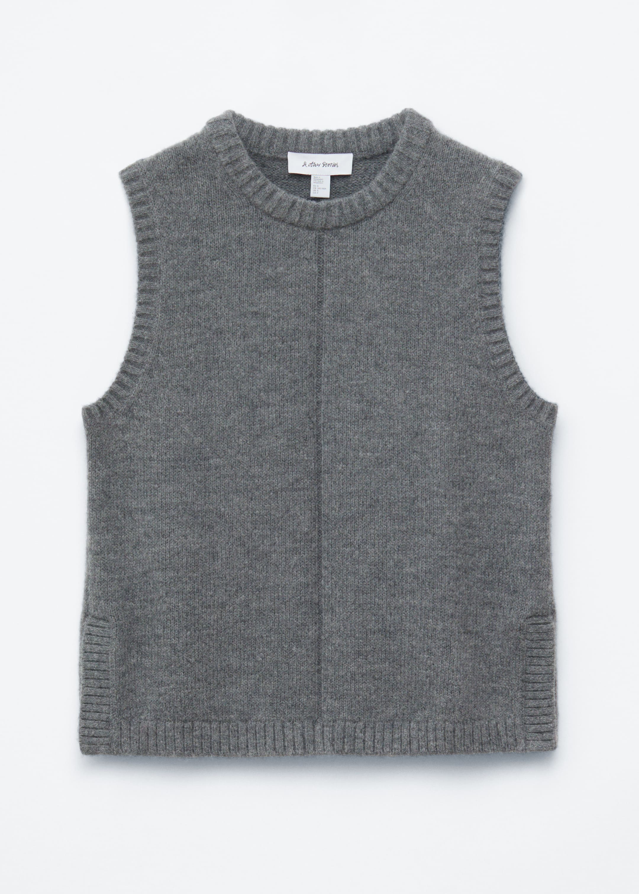 Visualizza immagine più grande: Knitted Sweater Vest - Grigio scuro - DONNA | H&M IT 1