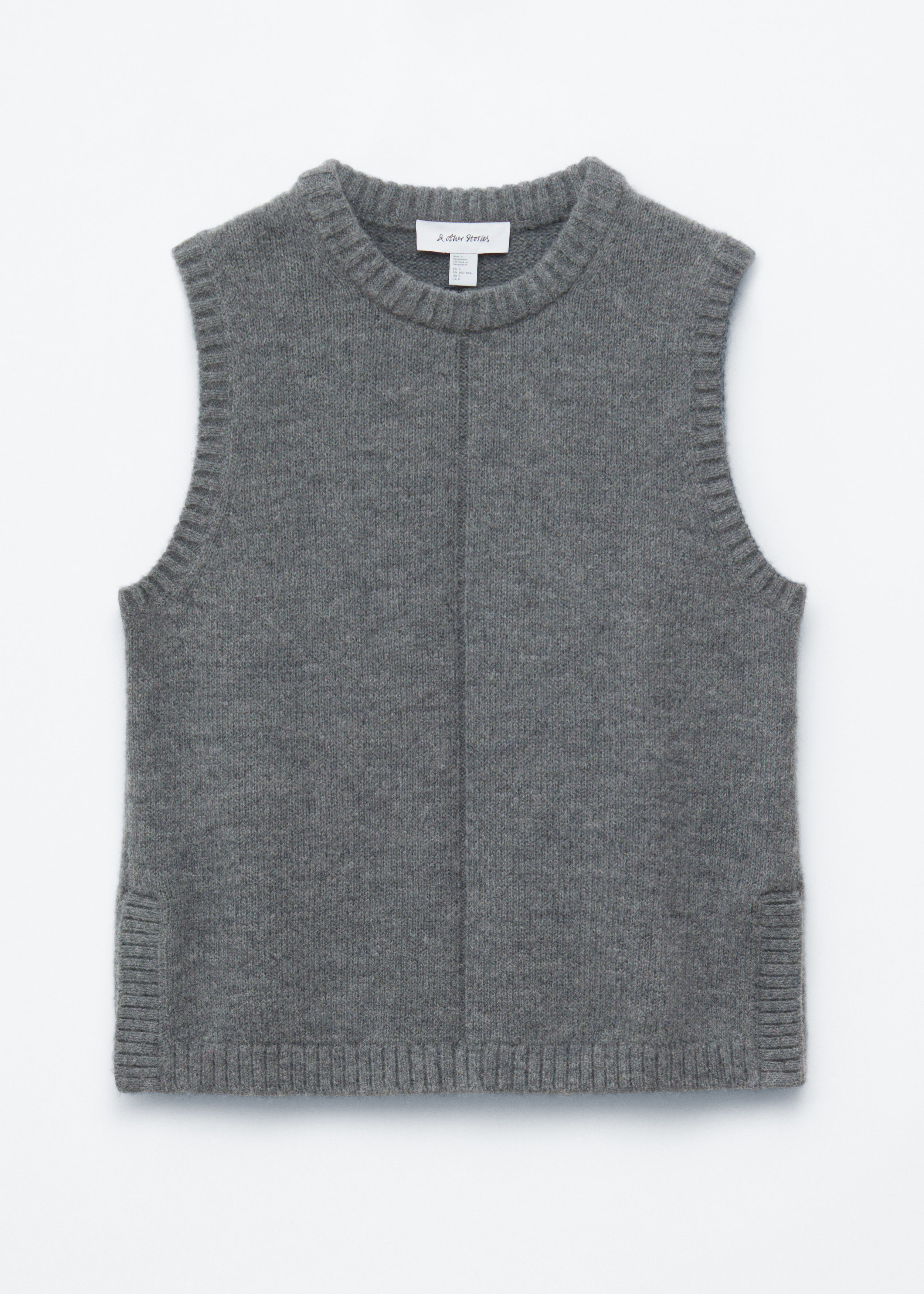 Knitted Mohair-Blend V-Neck Vest - Khaki Green - & Other Stories US