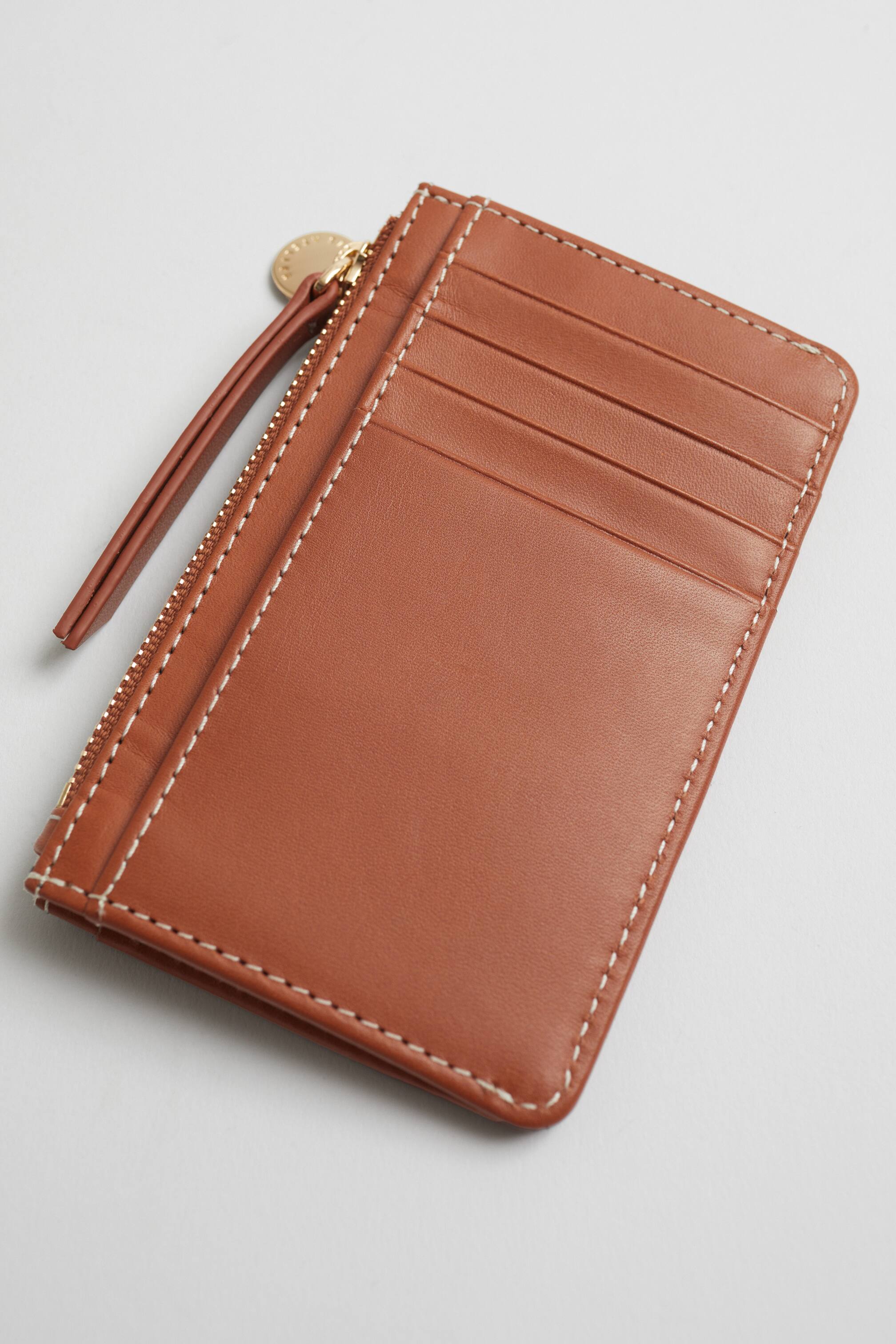 הצגת תמונה גדולה יותר: Leather Card Wallet - Cognac - Ladies | H&M IL 1