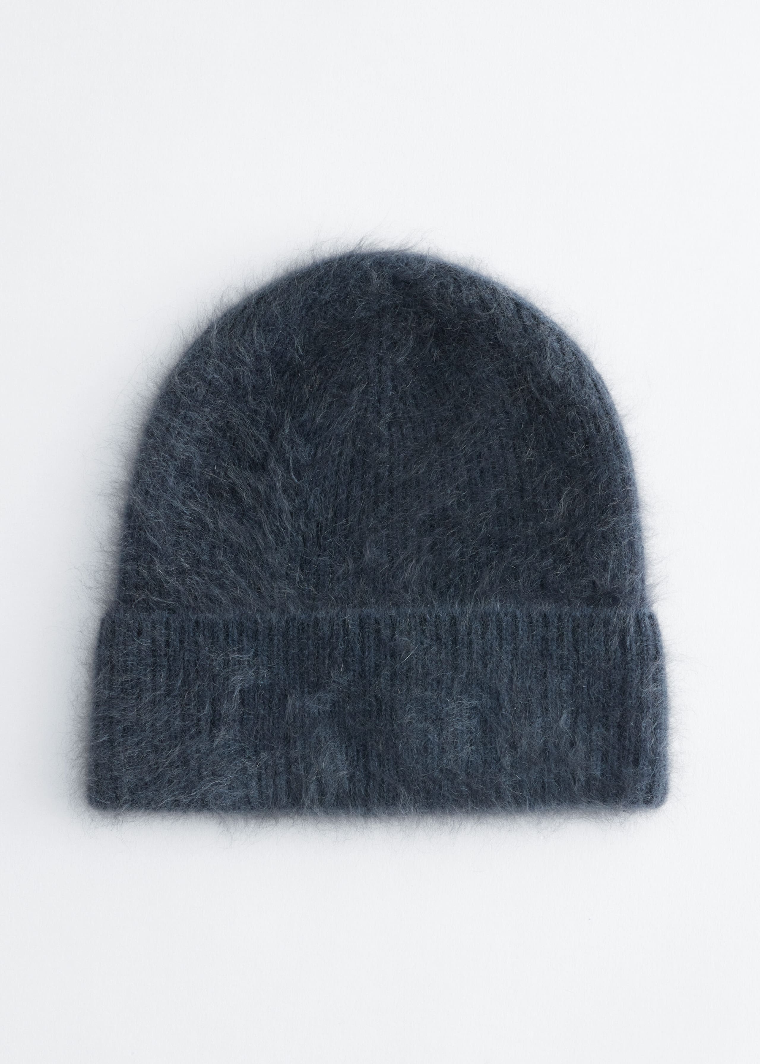 Brushed Cashmere Beanie Dark Blue