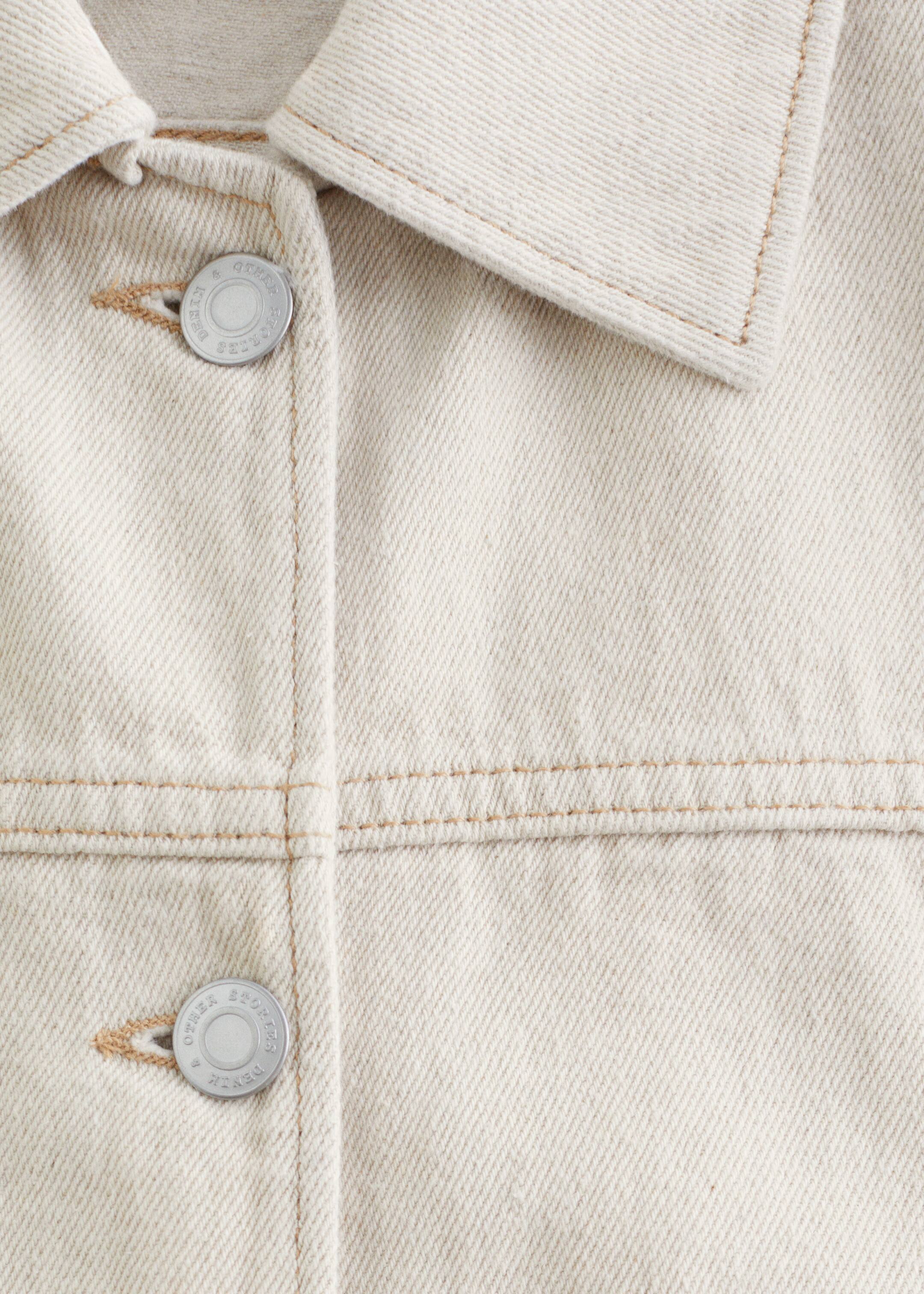 Agrandir l'image: Veste courte en jean avec liens à nouer - Beige - FEMME | H&M FR 8