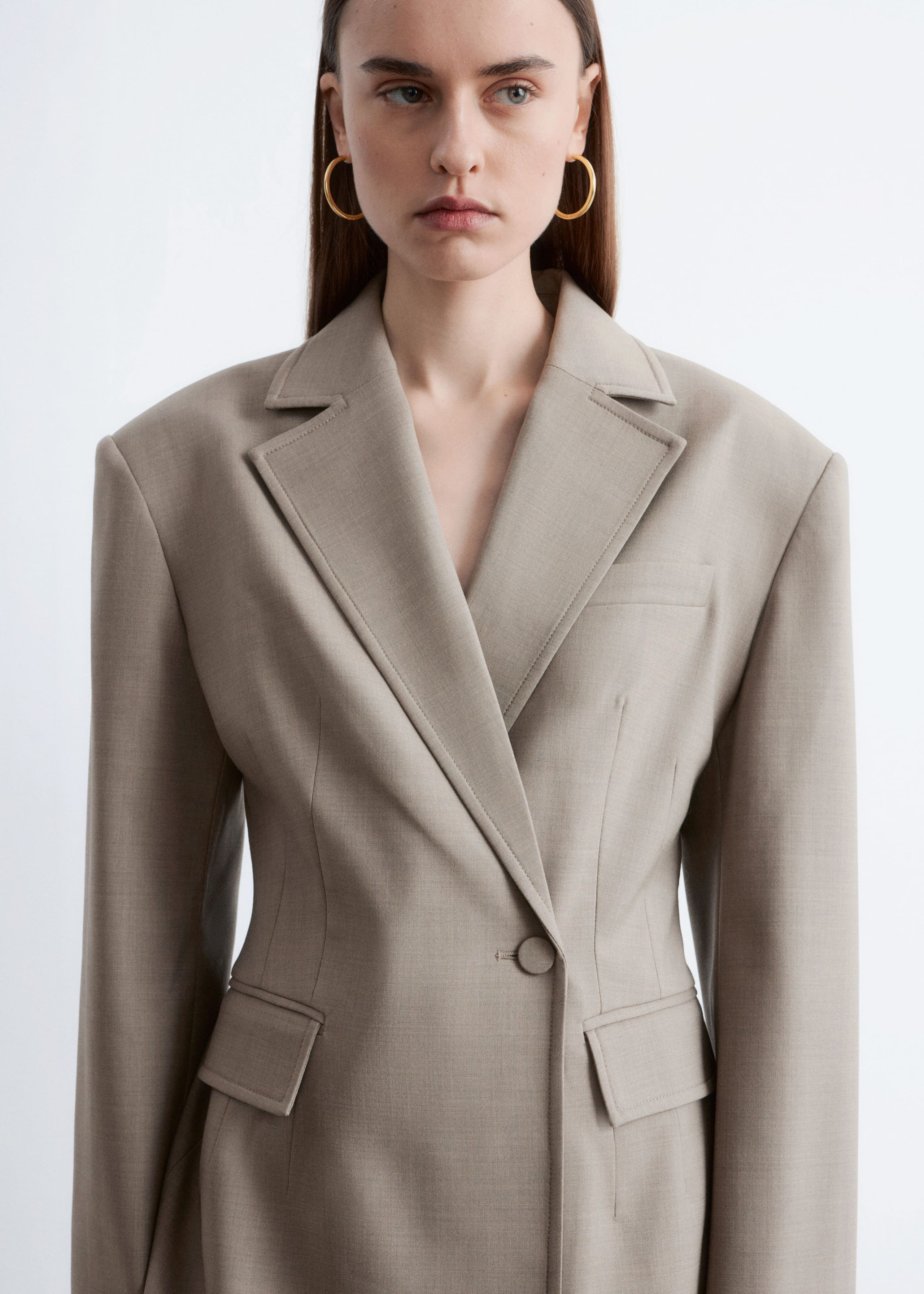 Tapered  Merino-Wool Blazer - Mole - Lookbook