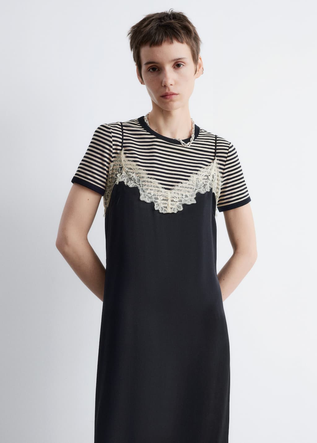 Image of Satin Slip Midi Dress