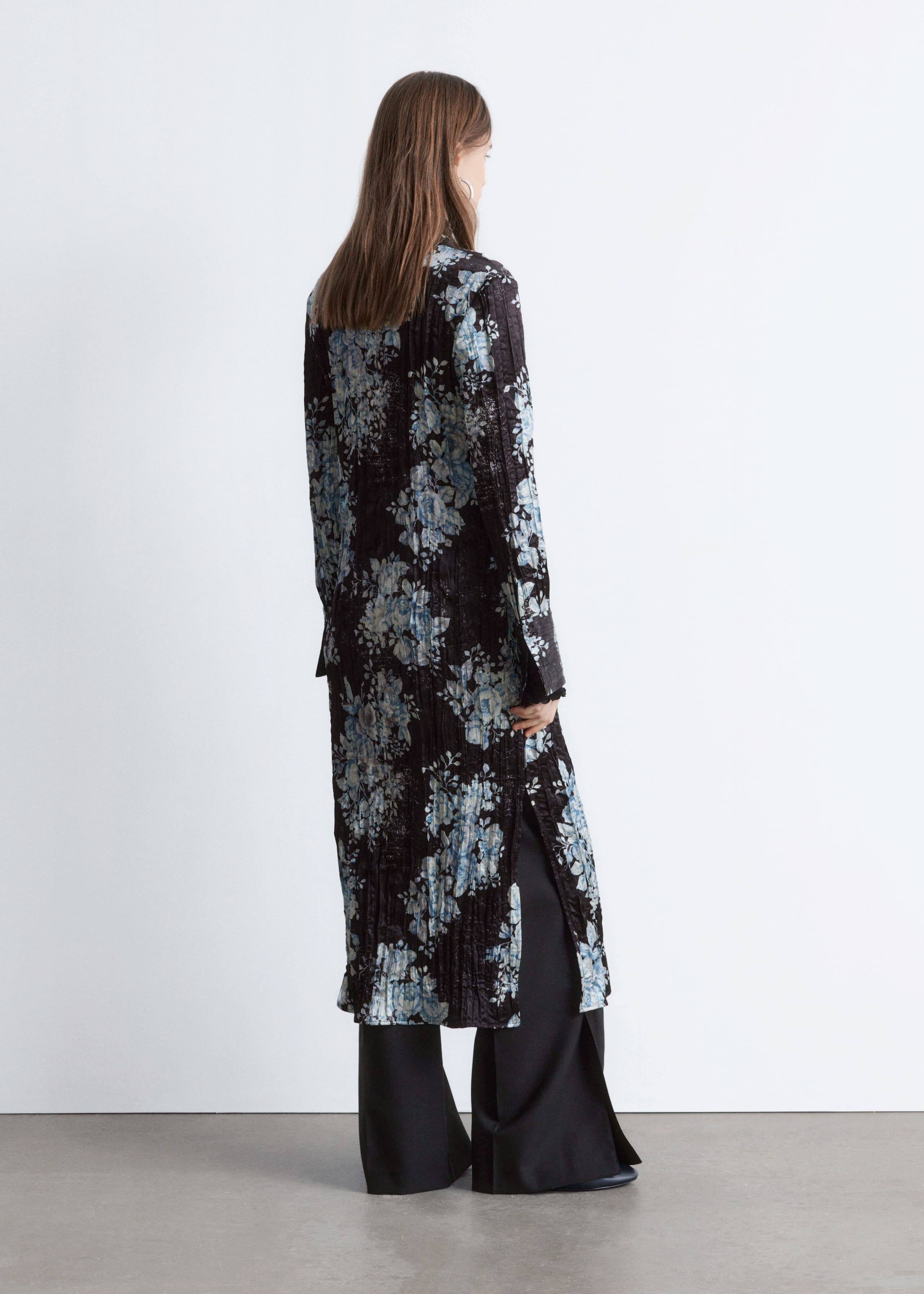 Image of Crêpe Midi Shirt Dress