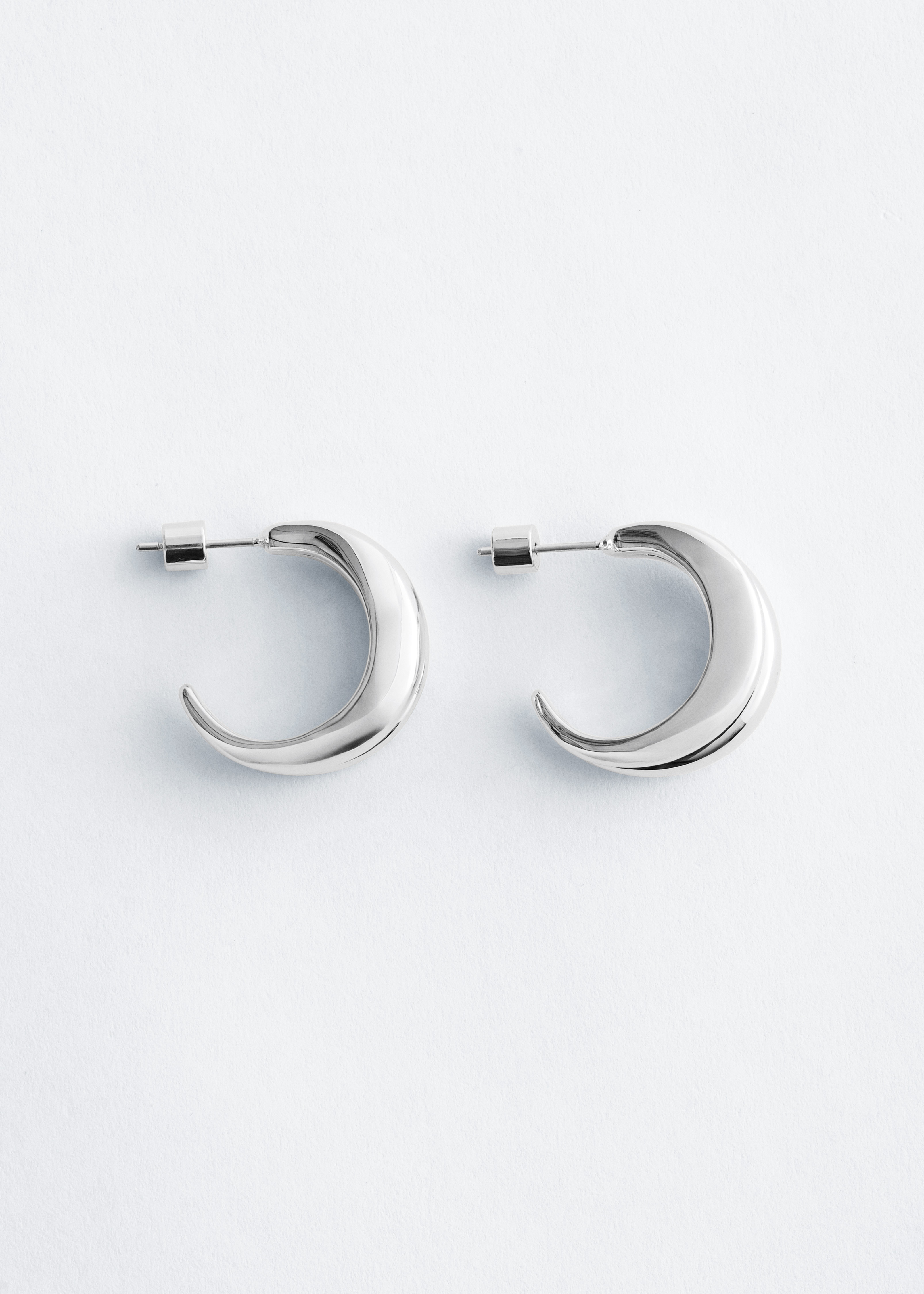 Double Hoop Earrings - Silver/Gold