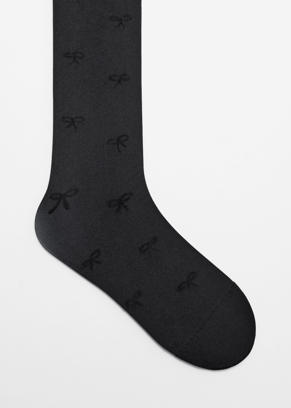 Bow Patterned Tights - Black - Still Life