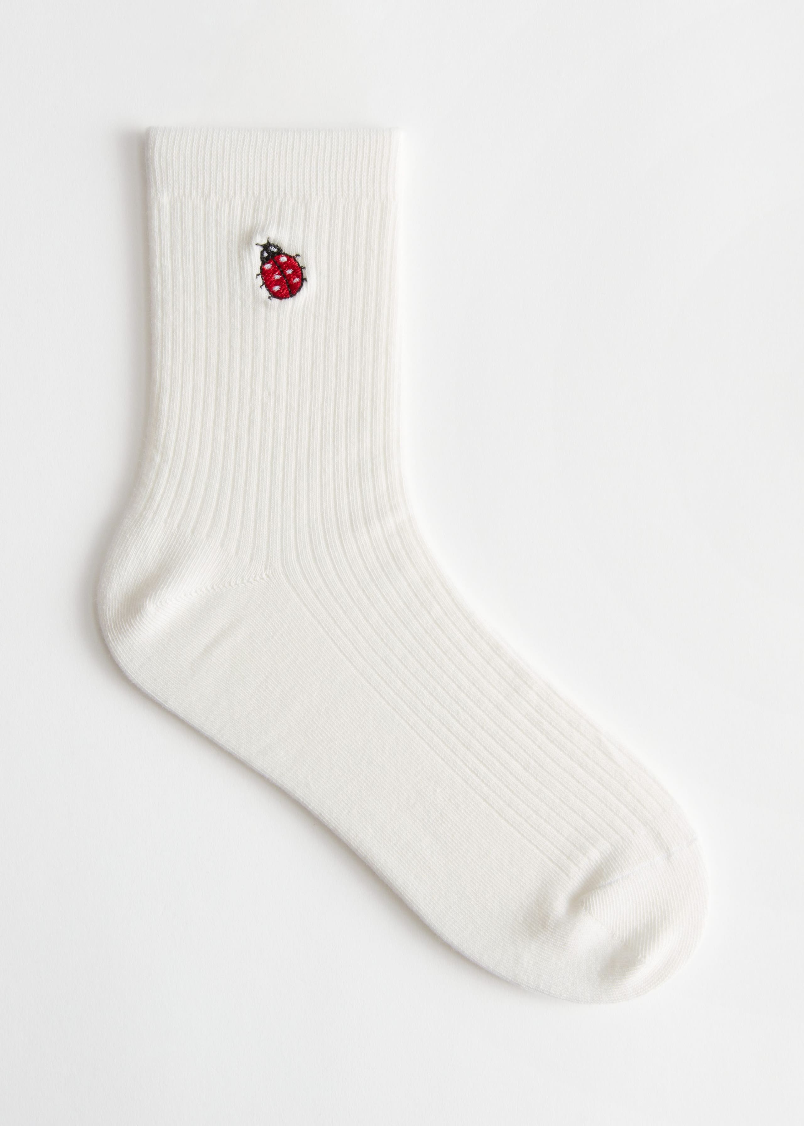 Calcetines tobilleros bordados