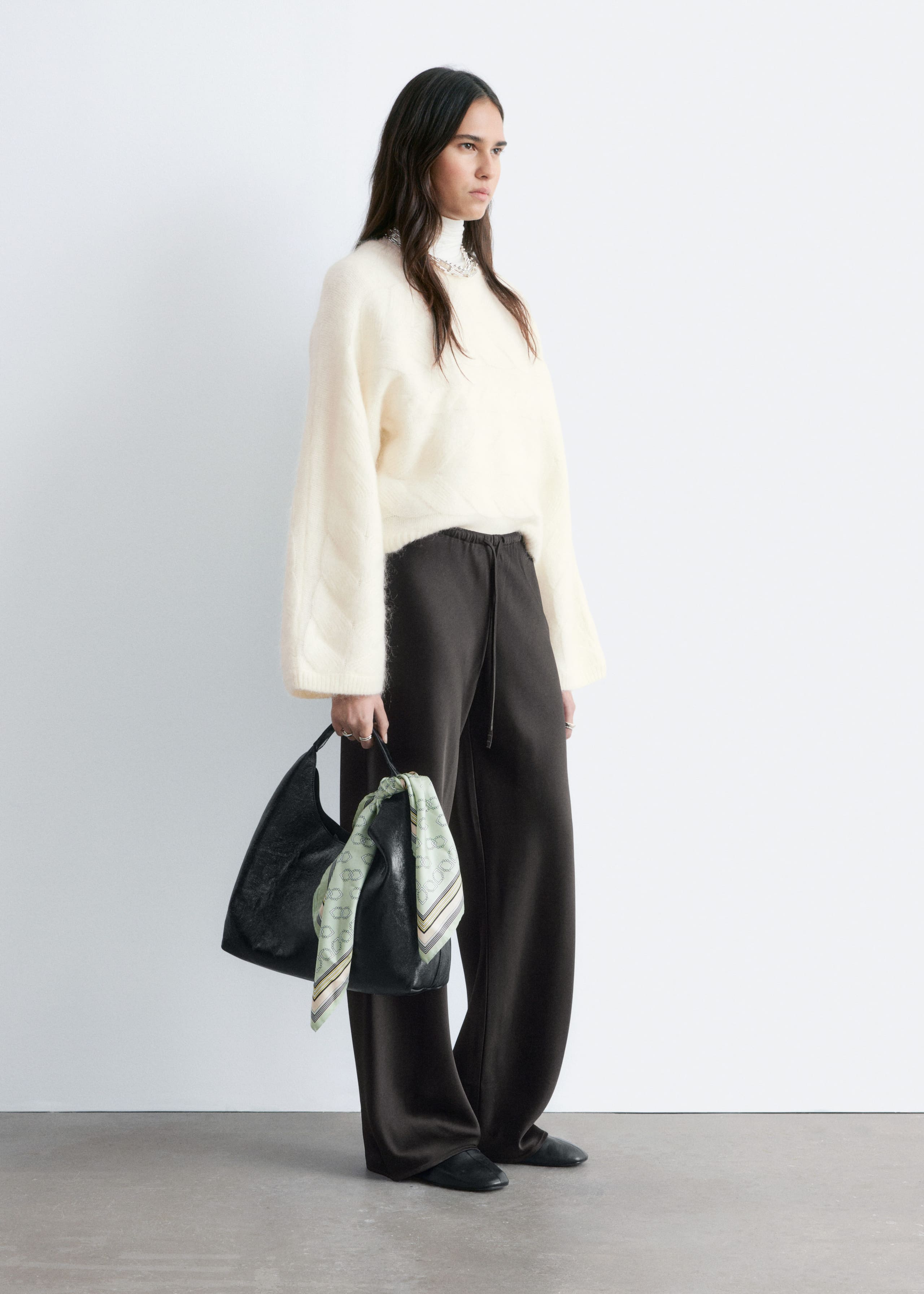 Image of Pullover aus Mohairmischung mit Zopfstrickmuster