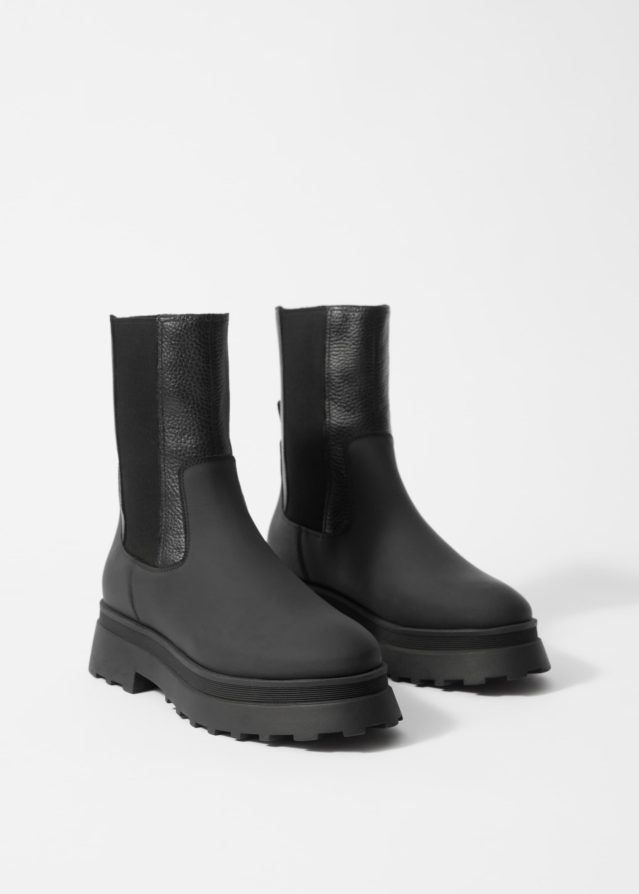 Ingrandisci l'immagine: Lined Leather Chelsea Boots - Black - DONNA | H&M CH 2