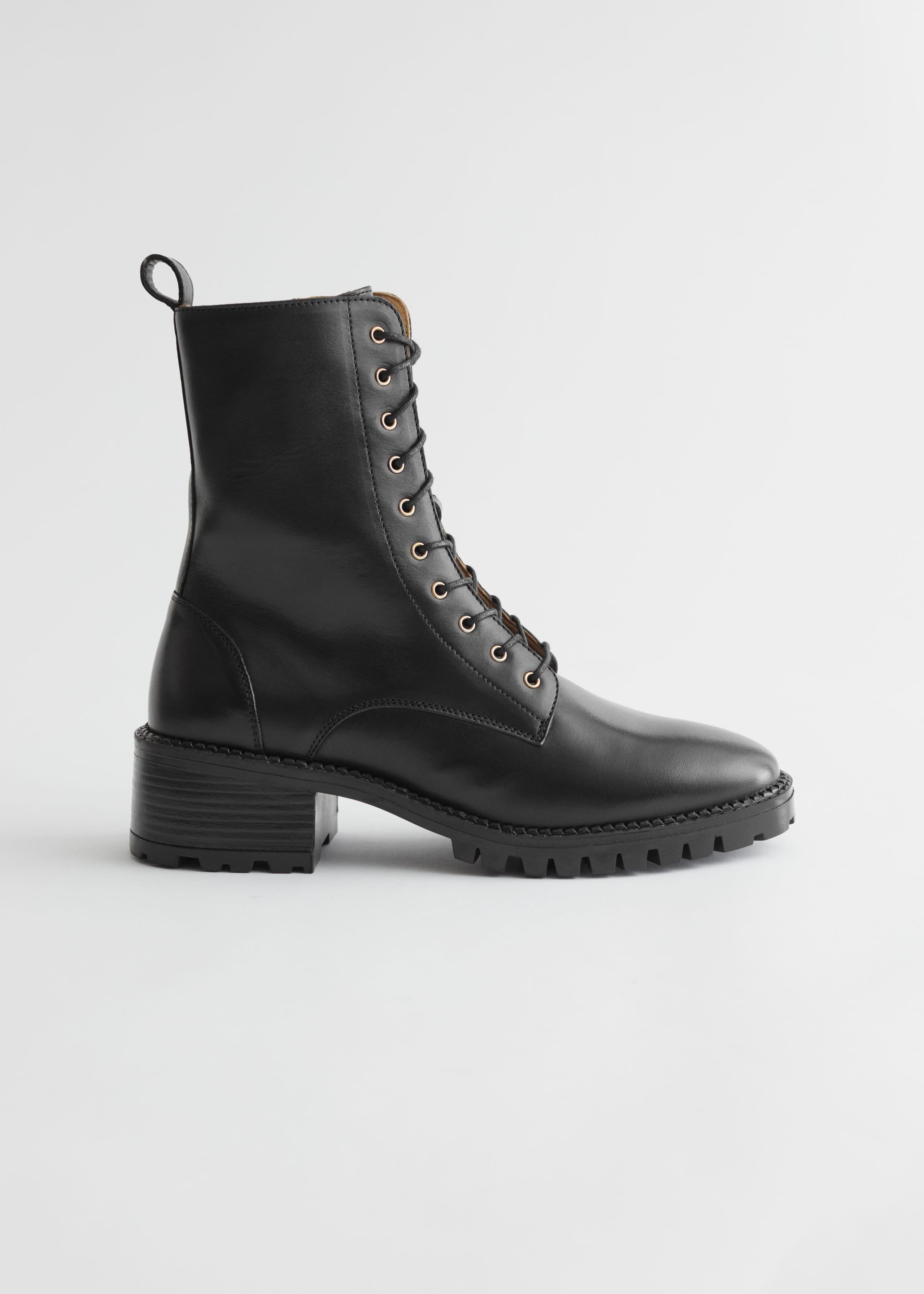 Heeled Leather Boots - Noir - Still Life